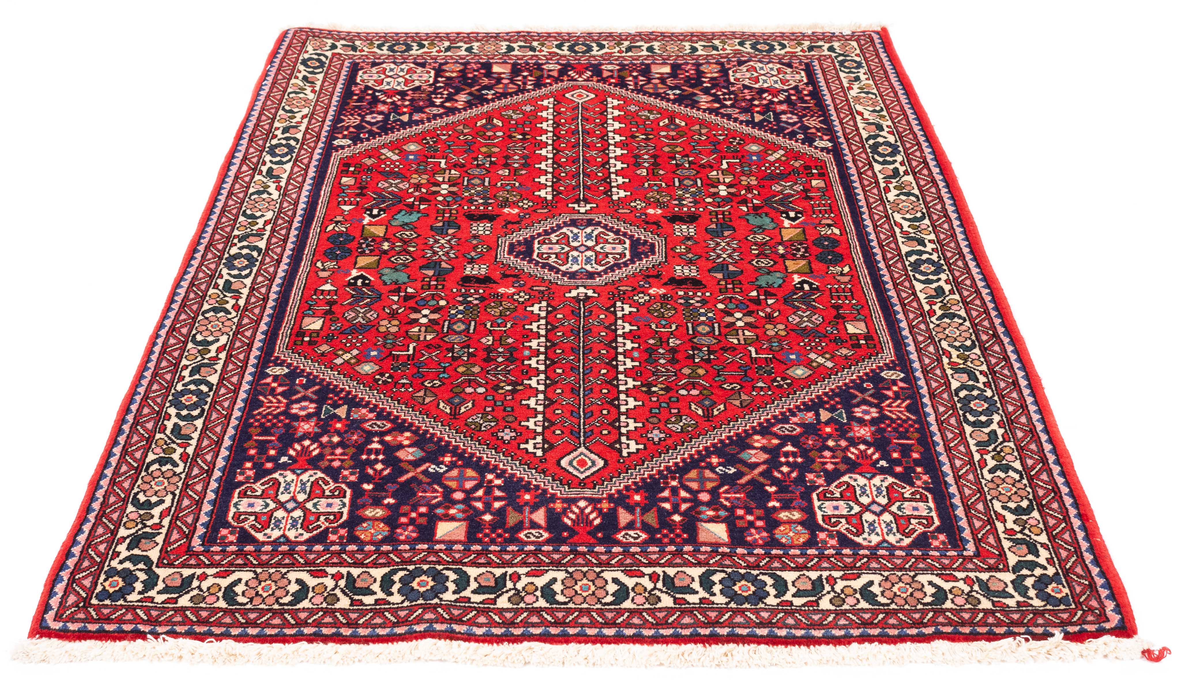 Traditional Persian Abadeh Rug <br> 3'4 x 4'11