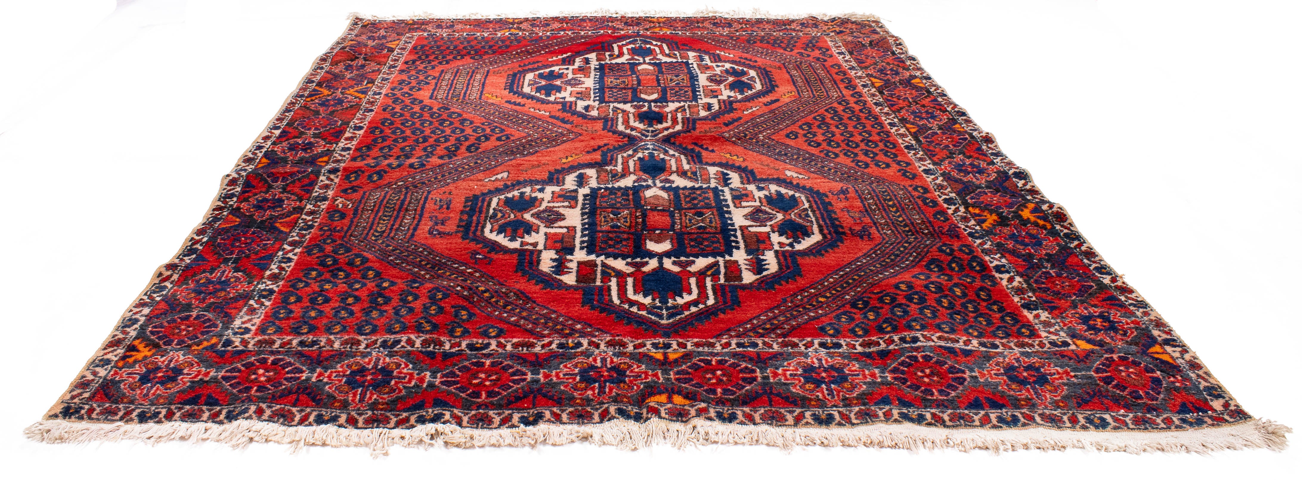 Antique Persian Afshar Rug <br> 5'6 x 7'4