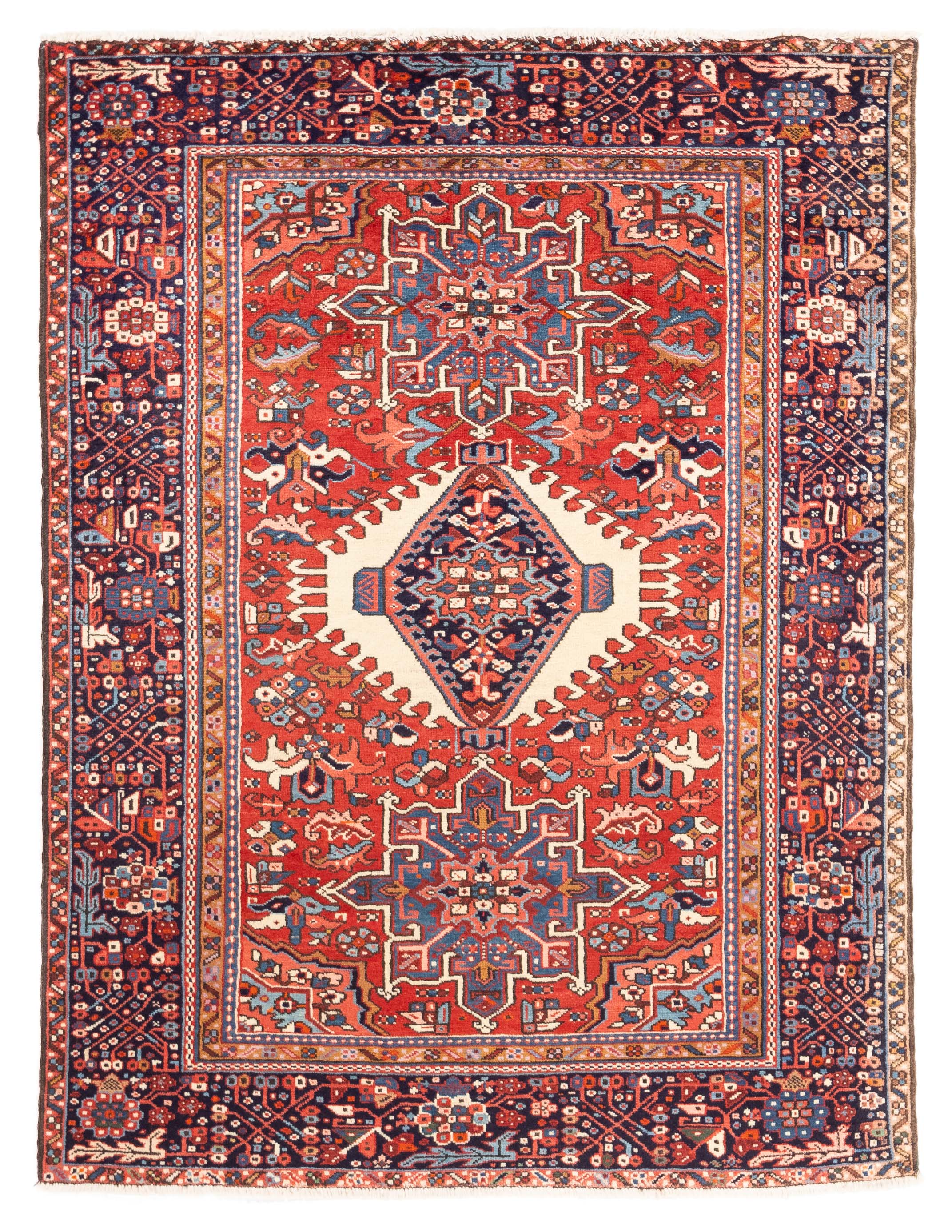 Vintage Persian Karadja Rug <br> 5'0 x 6'7