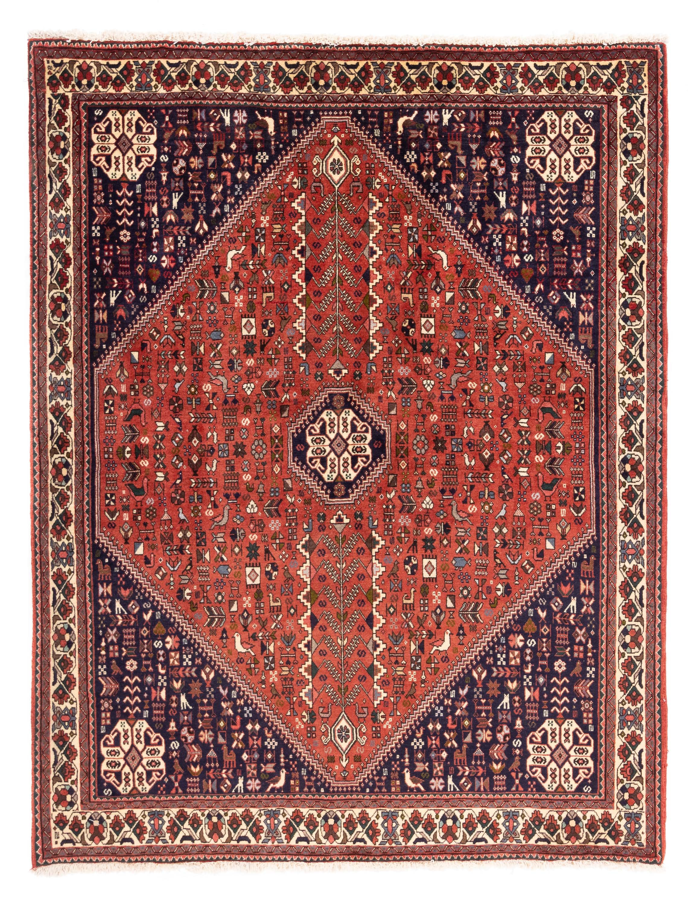 Vintage Persian Abadeh Rug <br> 5'2 x 6'8