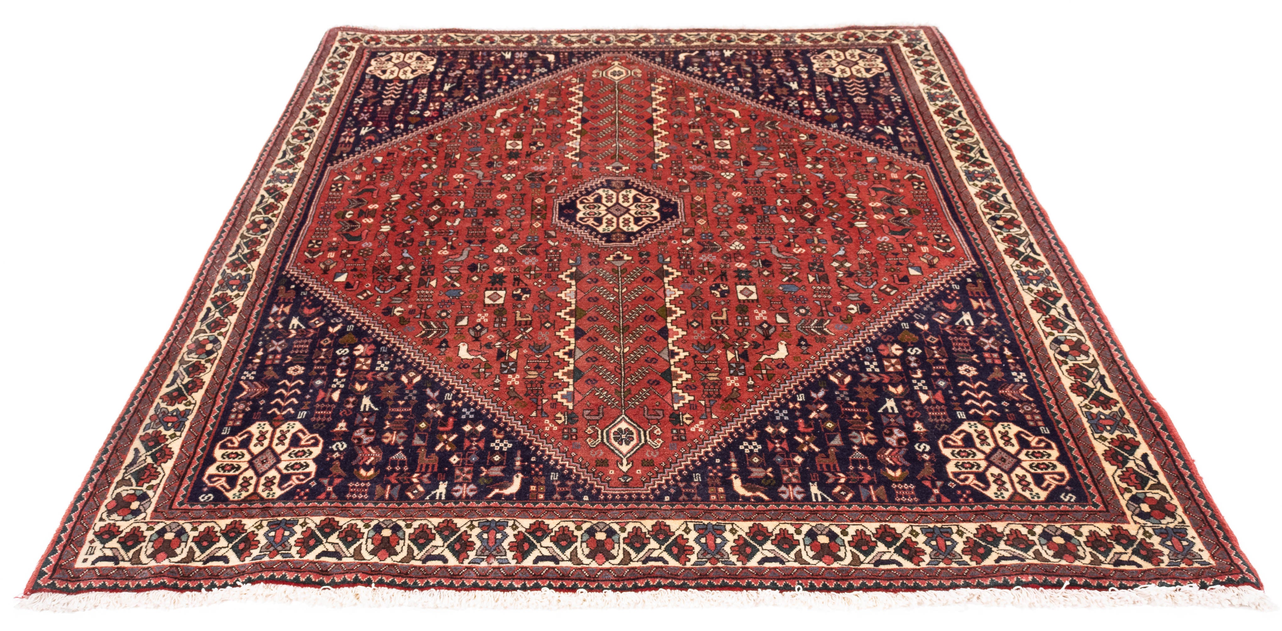 Vintage Persian Abadeh Rug <br> 5'2 x 6'8