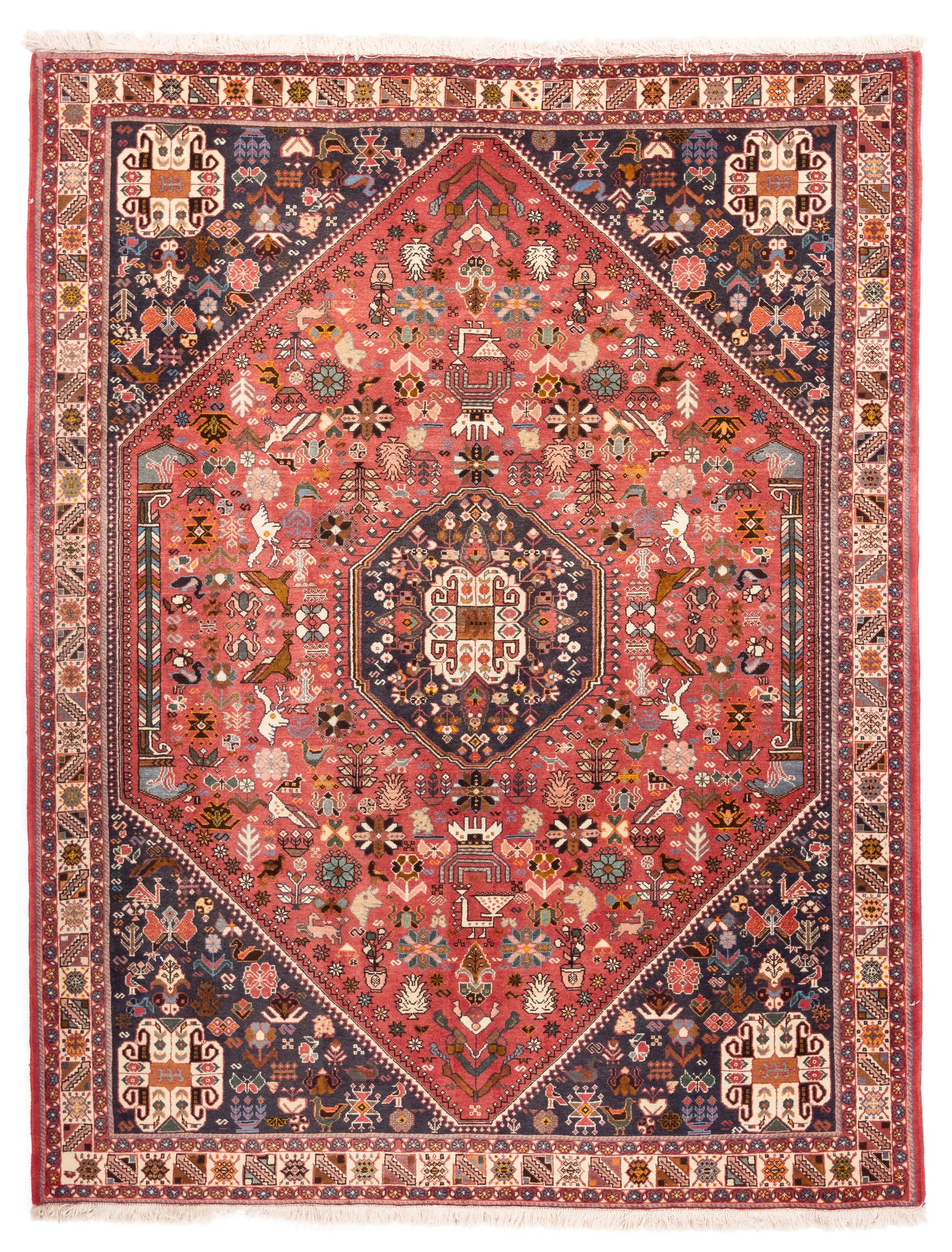 Vintage Persian Abadeh Rug <br> 5'3 x 6'10