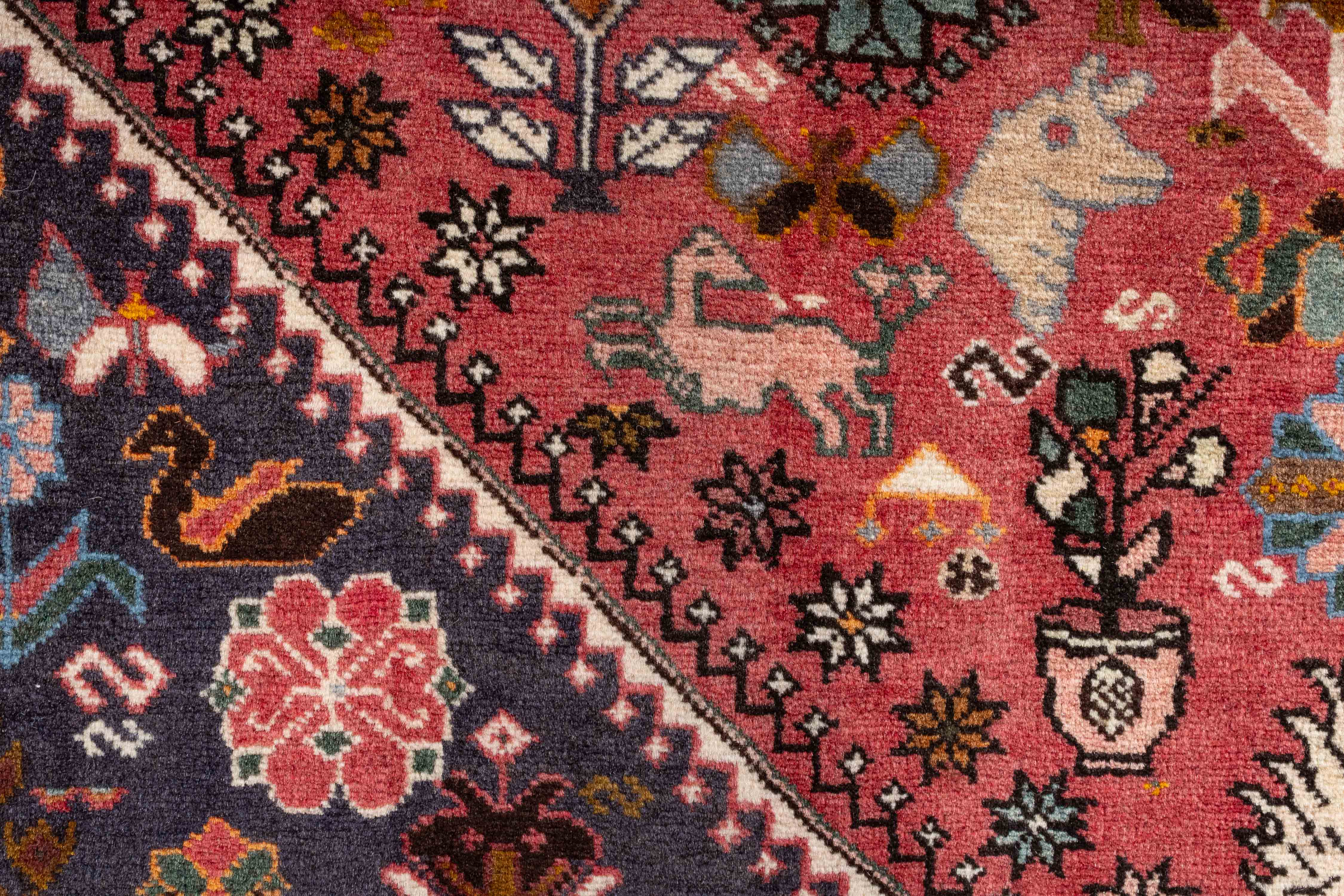 Vintage Persian Abadeh Rug <br> 5'3 x 6'10