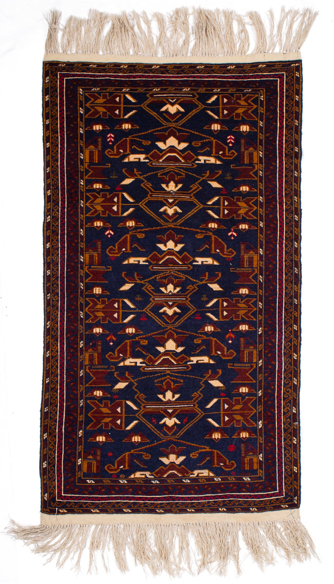 Traditional Afghanistan Balouch Rug <br> 2'11' x 5'2'