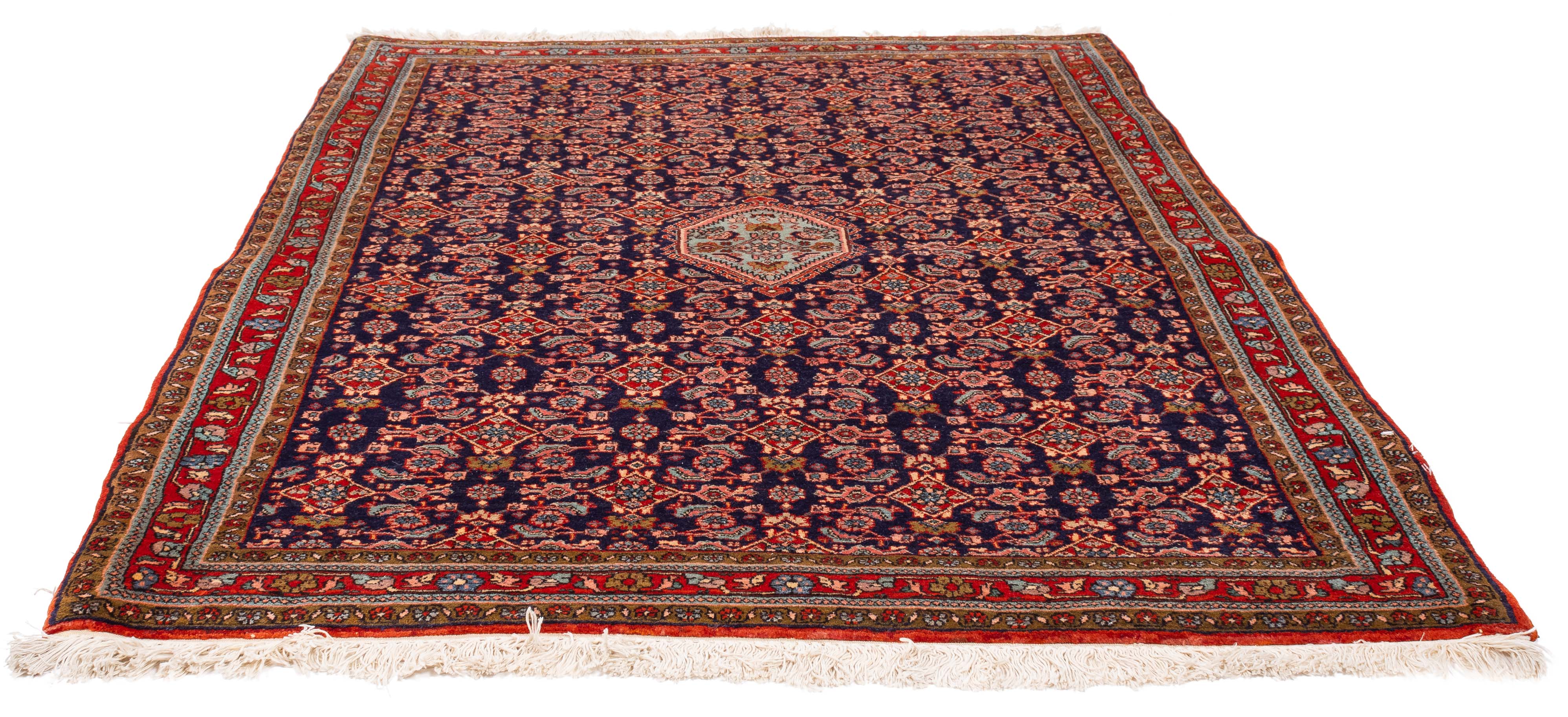 Traditional Persian Bidjar Rug <br> 3'9 x 5'4