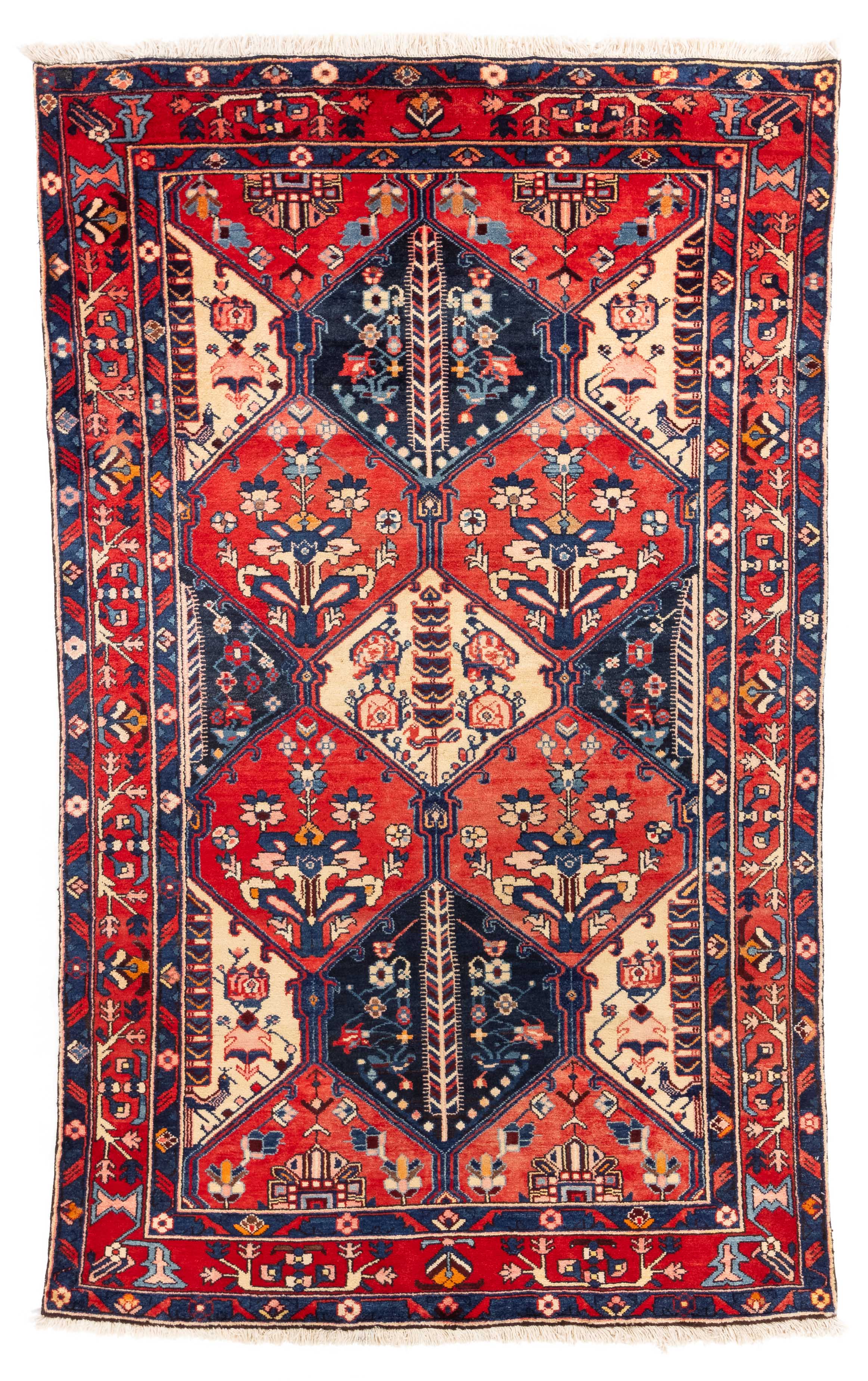 Vintage Persian Bakhtiari Rug <br> 5'0 x 8'3
