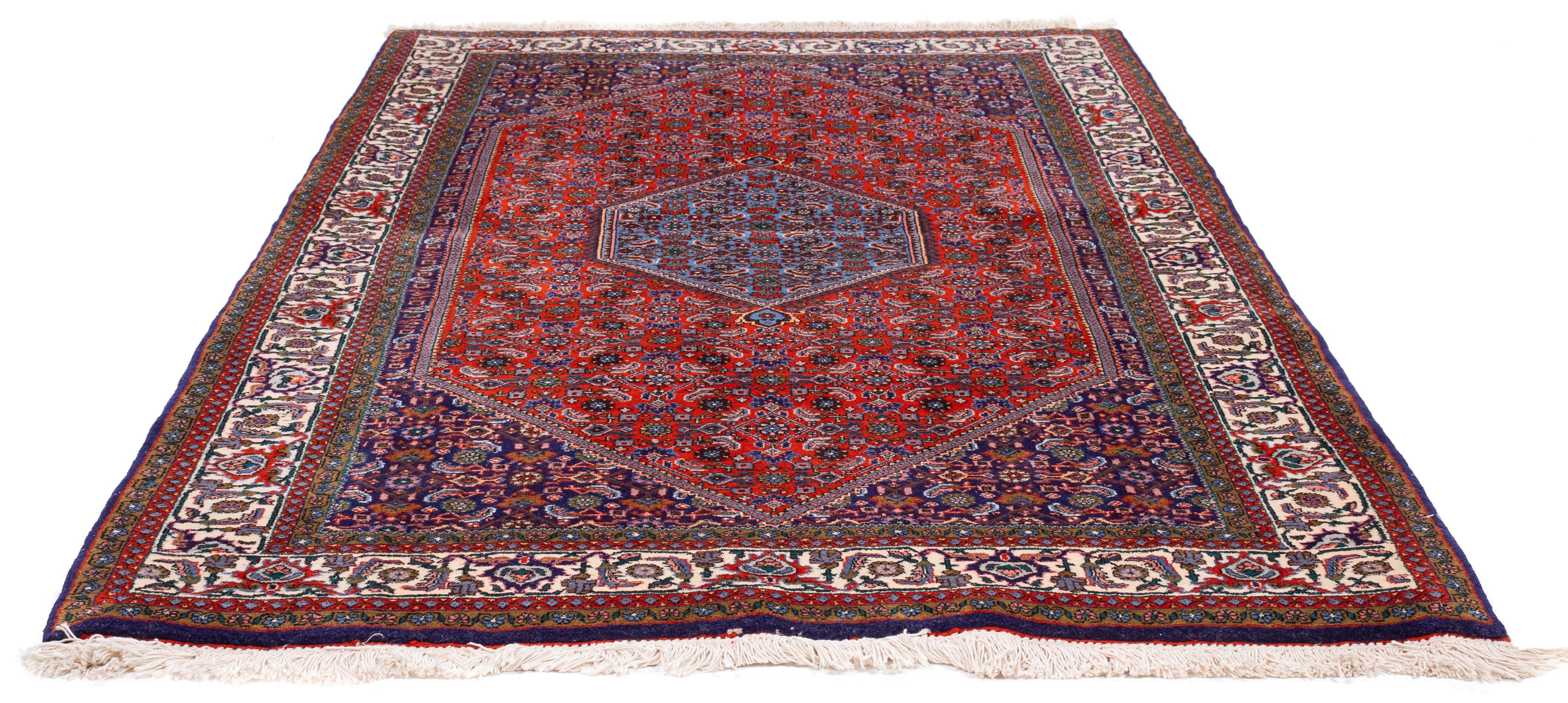Traditional Persian Bidjar Rug <br> 3'9 x 5'5