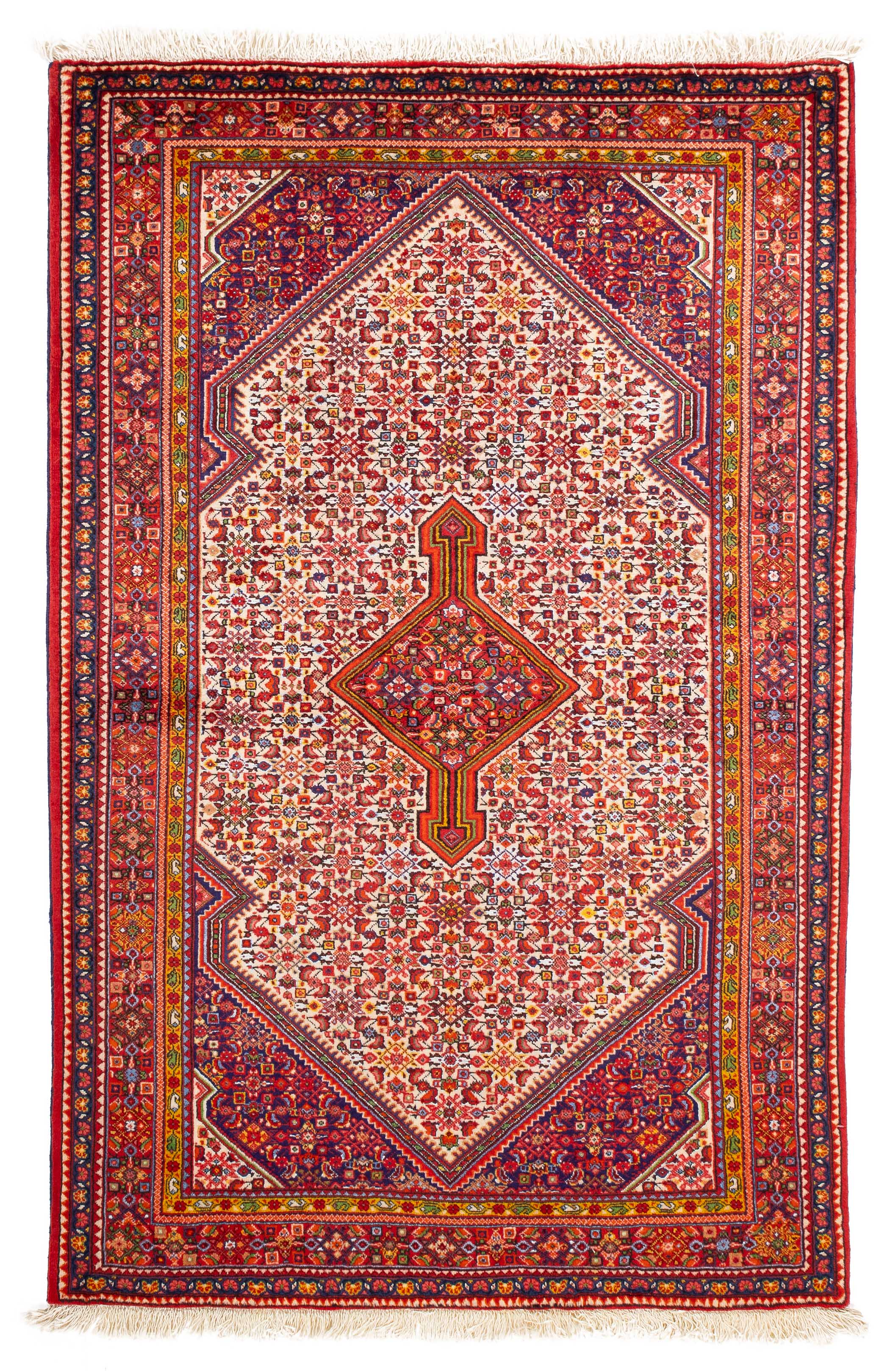 Traditional Persian Jozan Sarouk Rug <br> 3'6 x 5'5