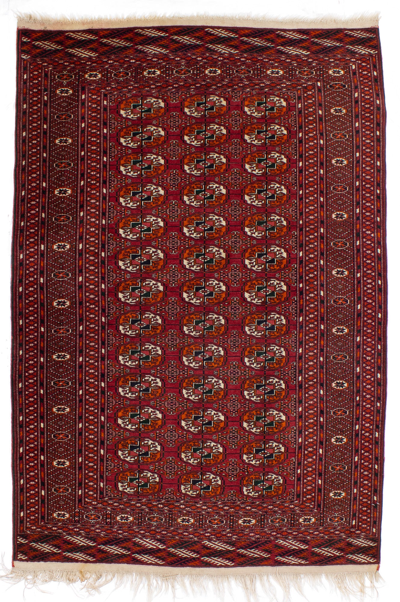 Semi-antique Persia Bokhara Rug <br> 4'6' x 6'5'