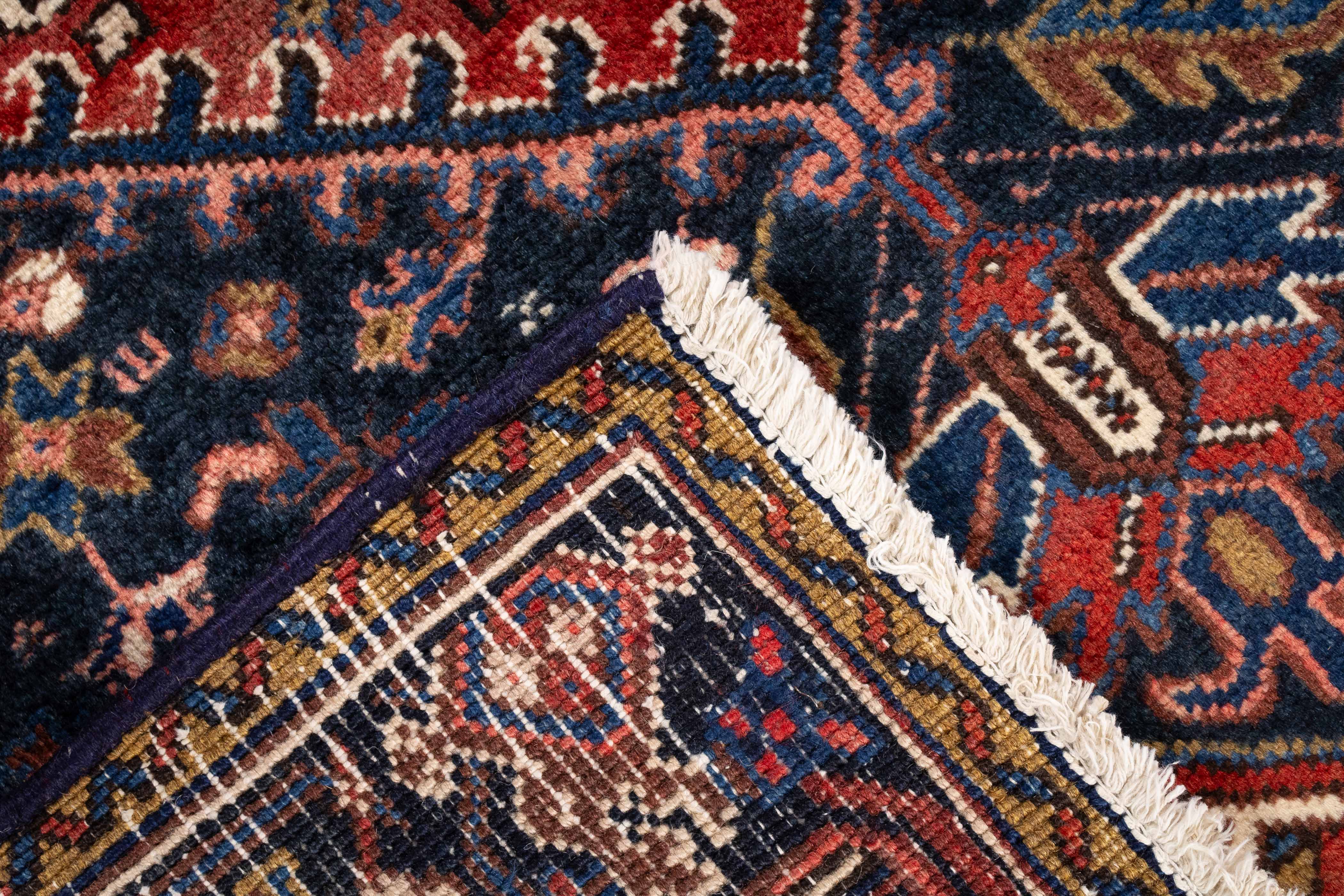 Vintage Persian Heriz Rug <br> 4'4 x 5'10