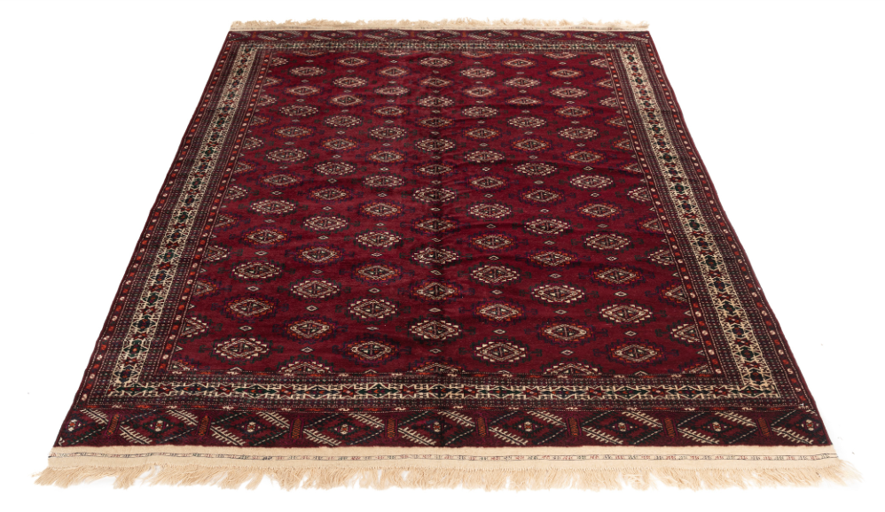 Afghan Turkman Style Rug <br> 7'6 × 10'0