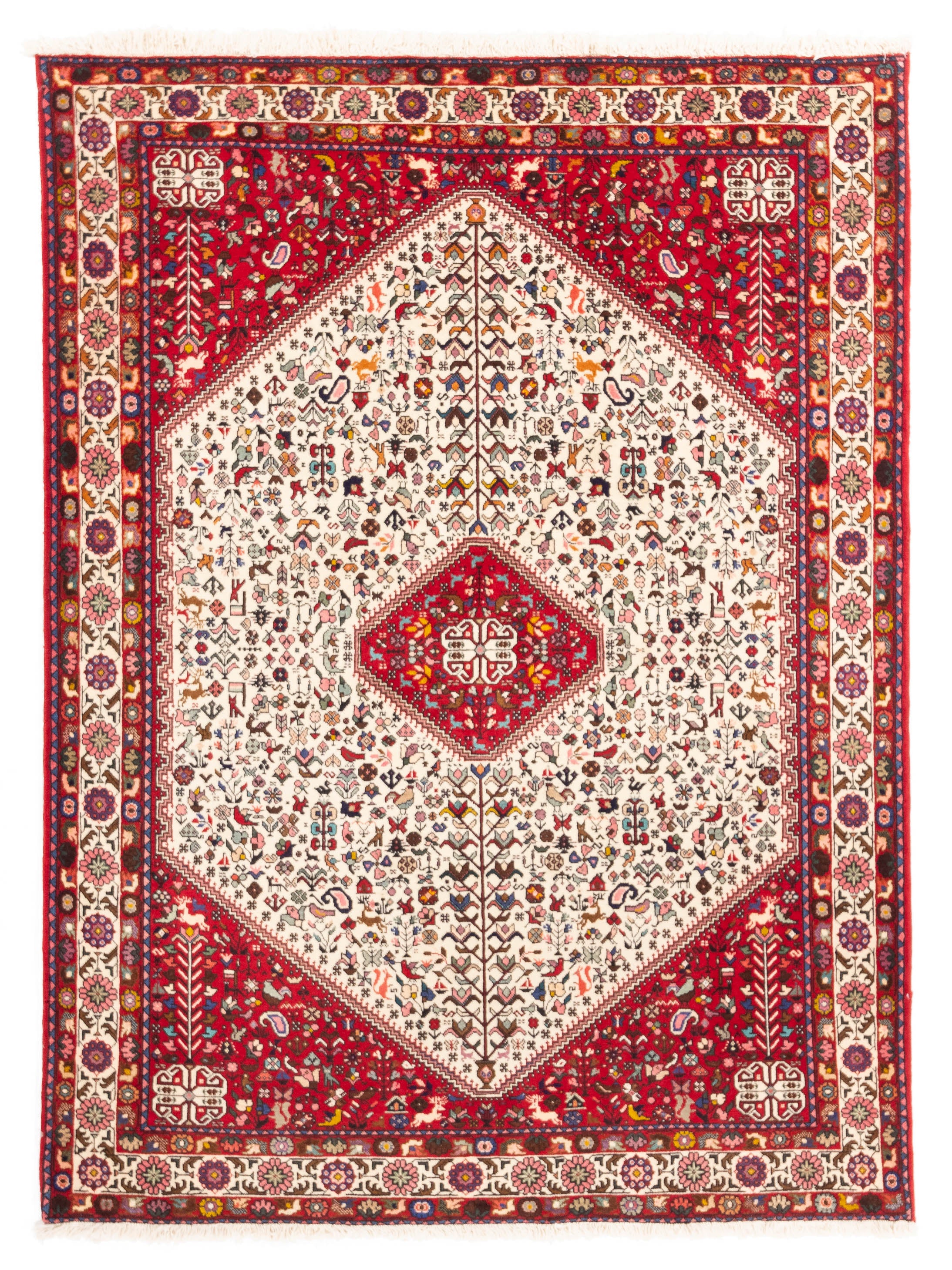 Vintage Persian Abadeh Rug <br> 5'0 x 6'8