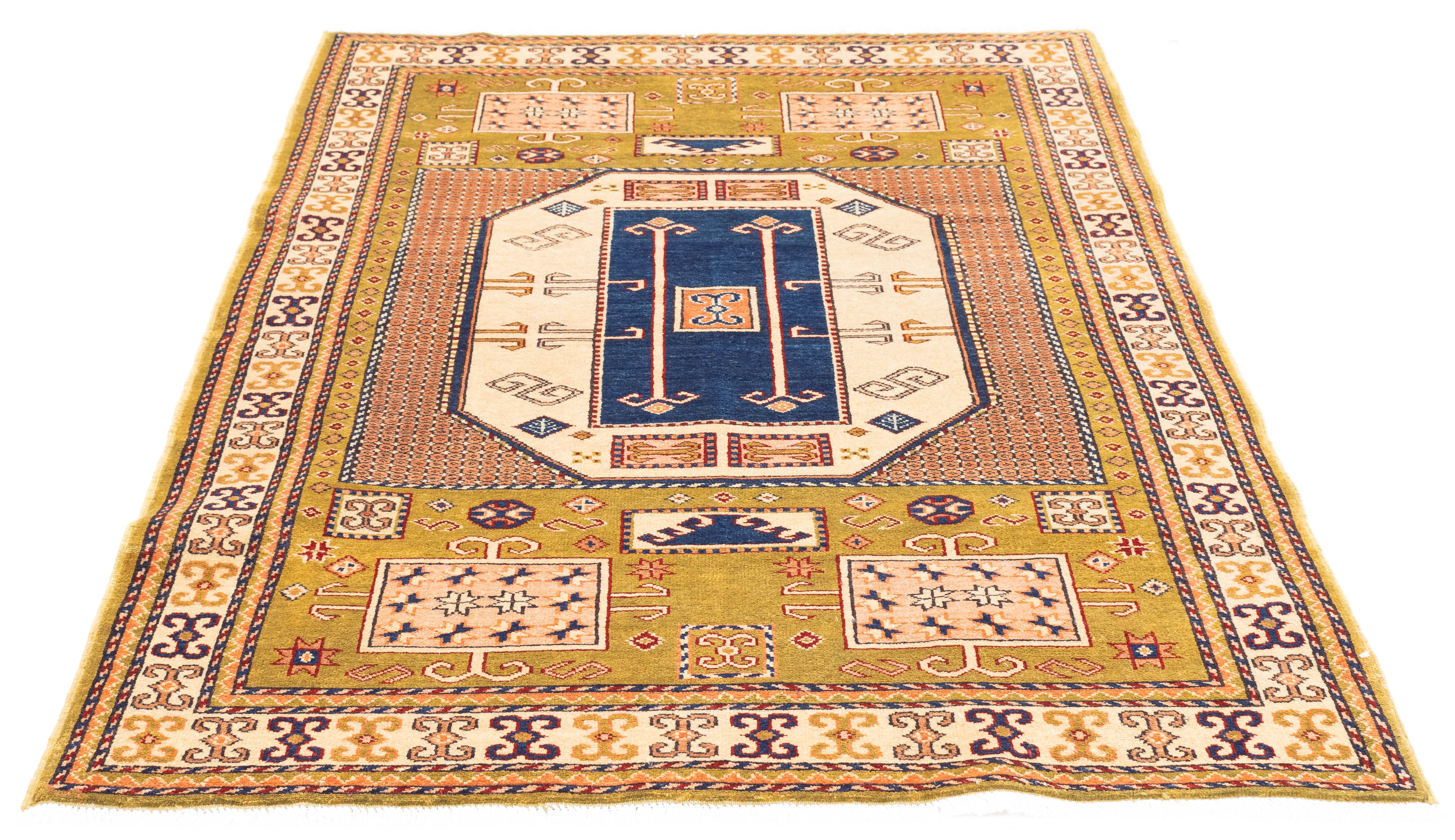New Afghan Caucasian Design Rug 3'11 x 5'11