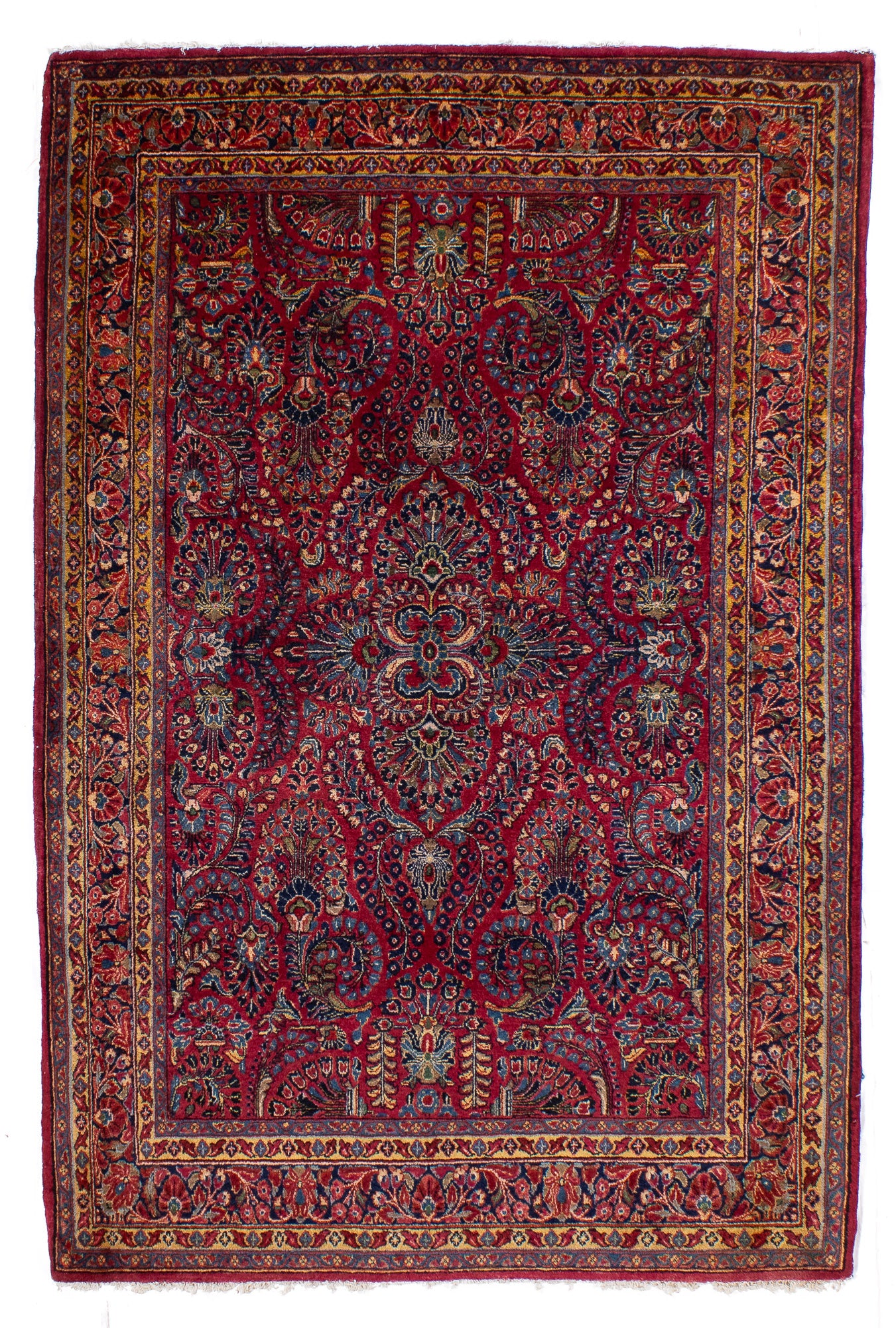 Antique Persia Sarouk Rug <br> 4'3' x 6'3'