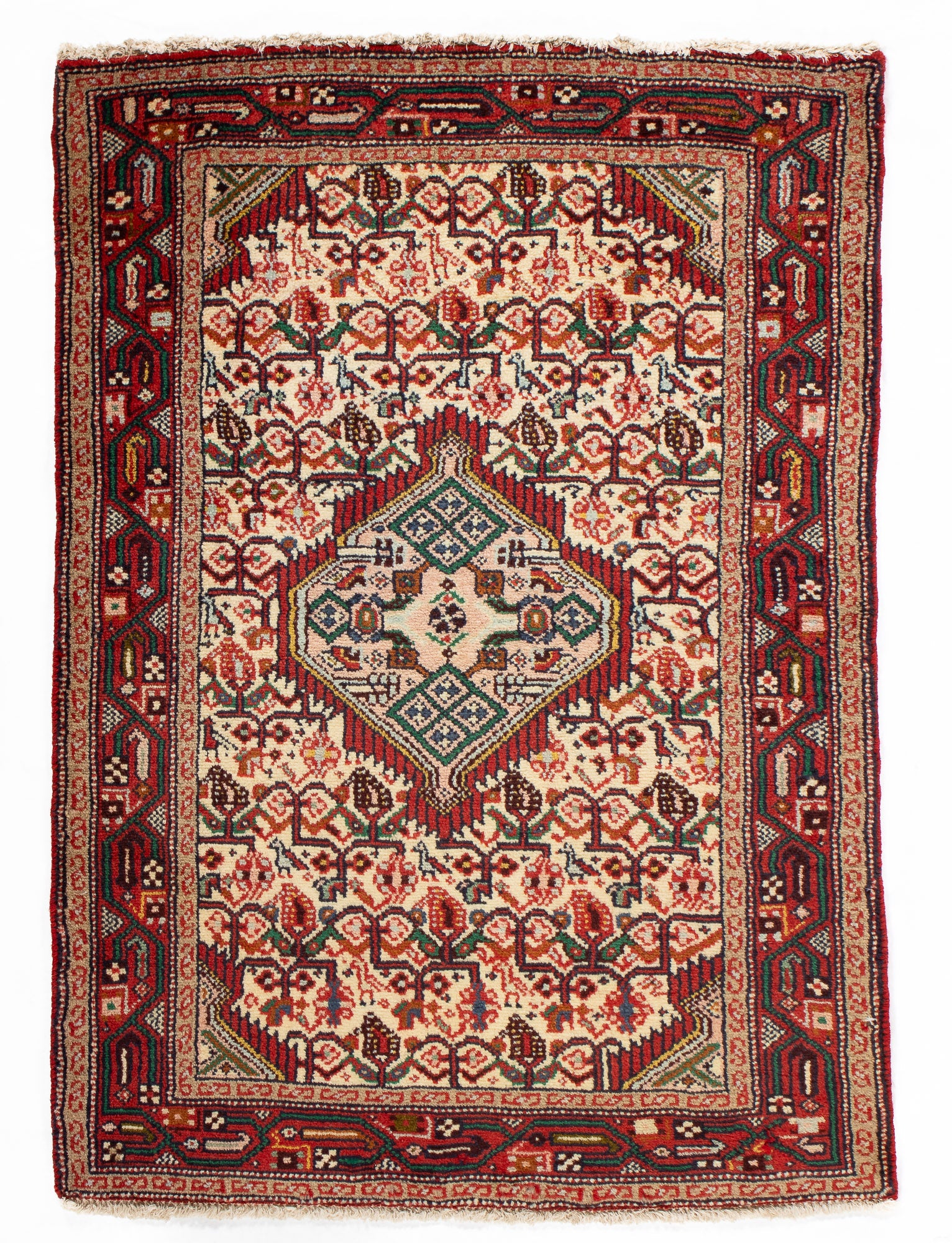 Traditional Persian Hamadan Rug <br> 2'9 x 3'10