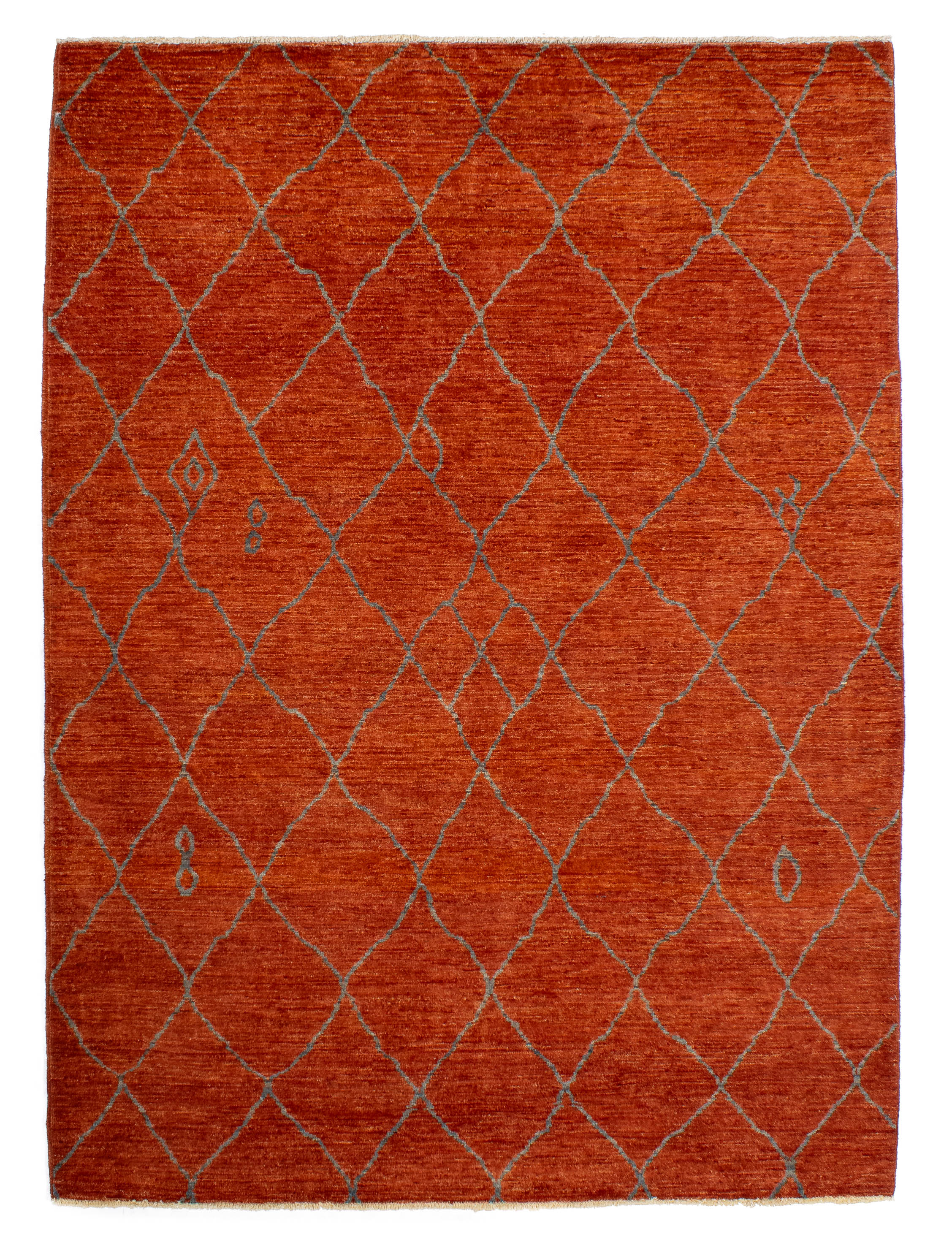 Red Afghan Gabbeh Design Rug <br> 5'1 x 6'11
