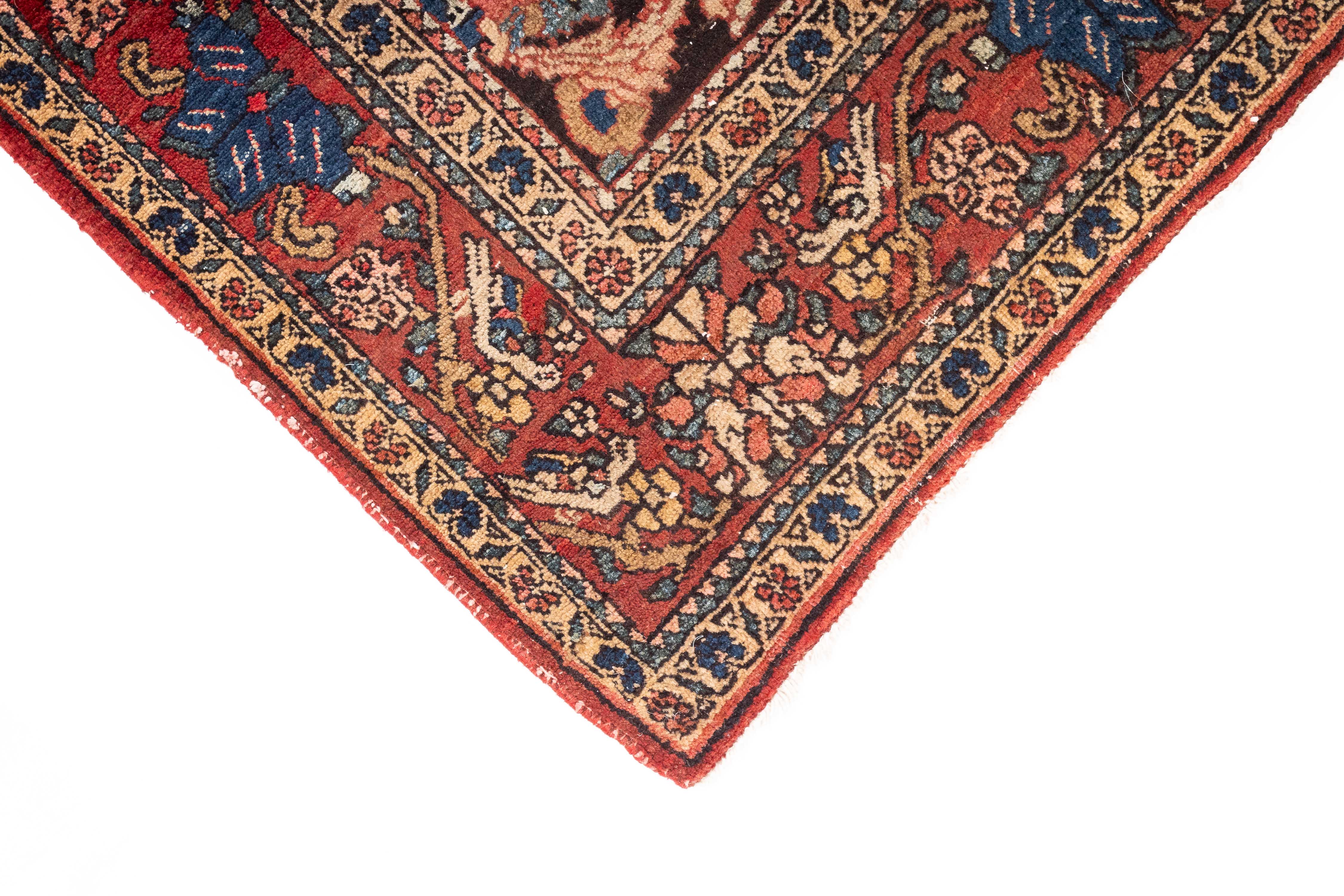 Vintage Persian Bidjar Rug <br> 4'4 x 7'0