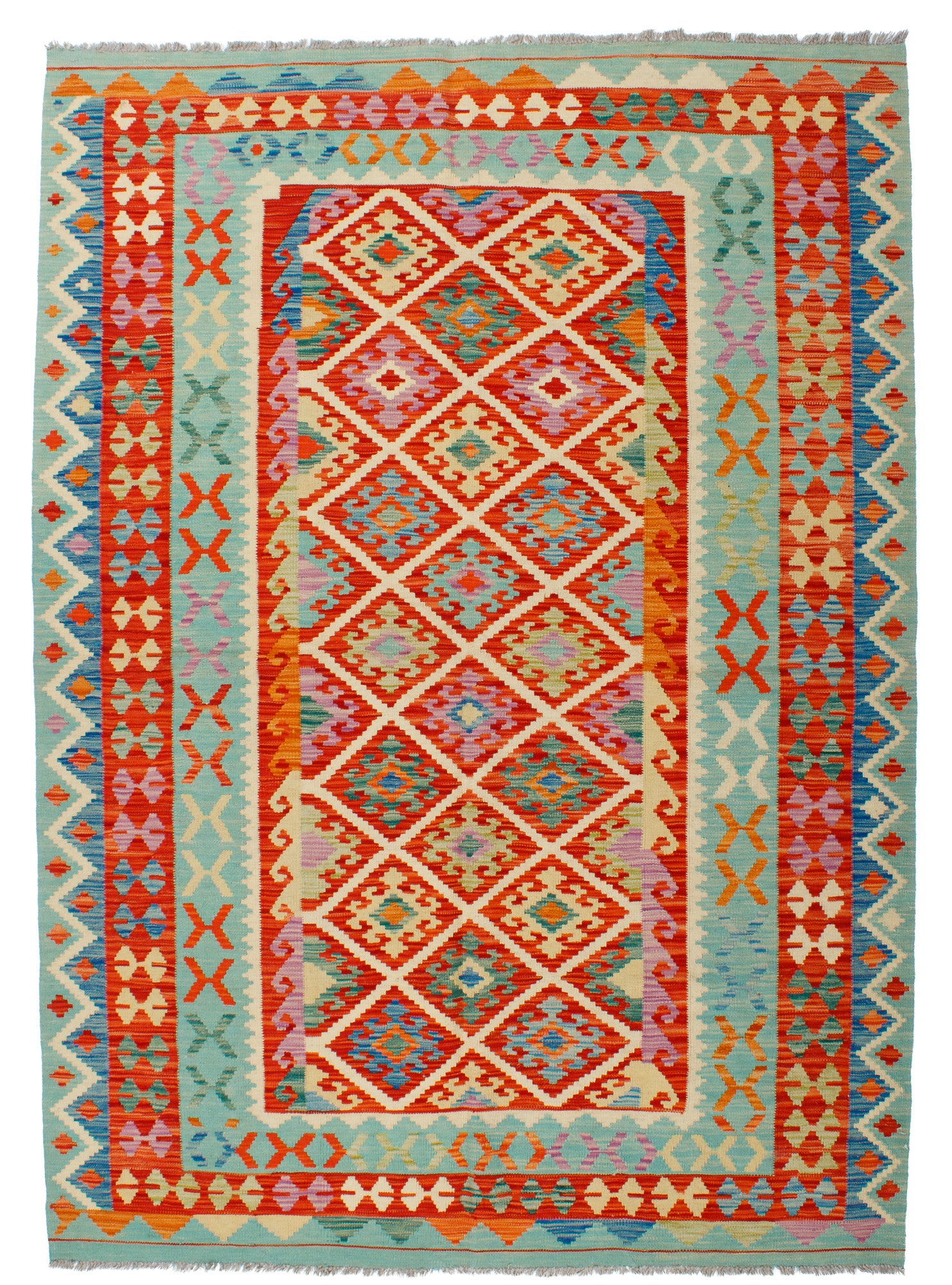 Colorful Pak Kilim rug <br> 6'0 x 8'0