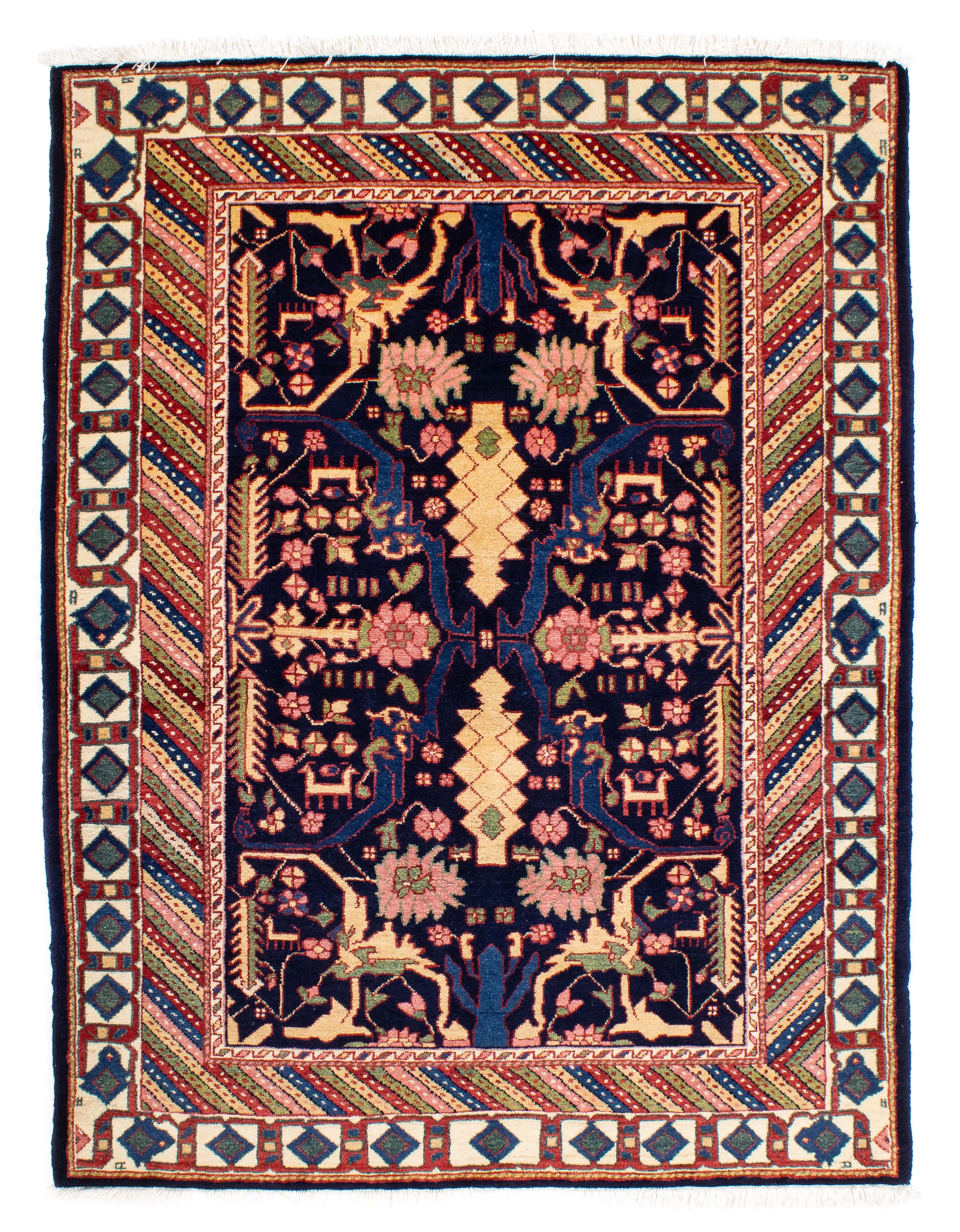 Vintage Persian Bakhtiari Rug <br> 5'2 x 6'10