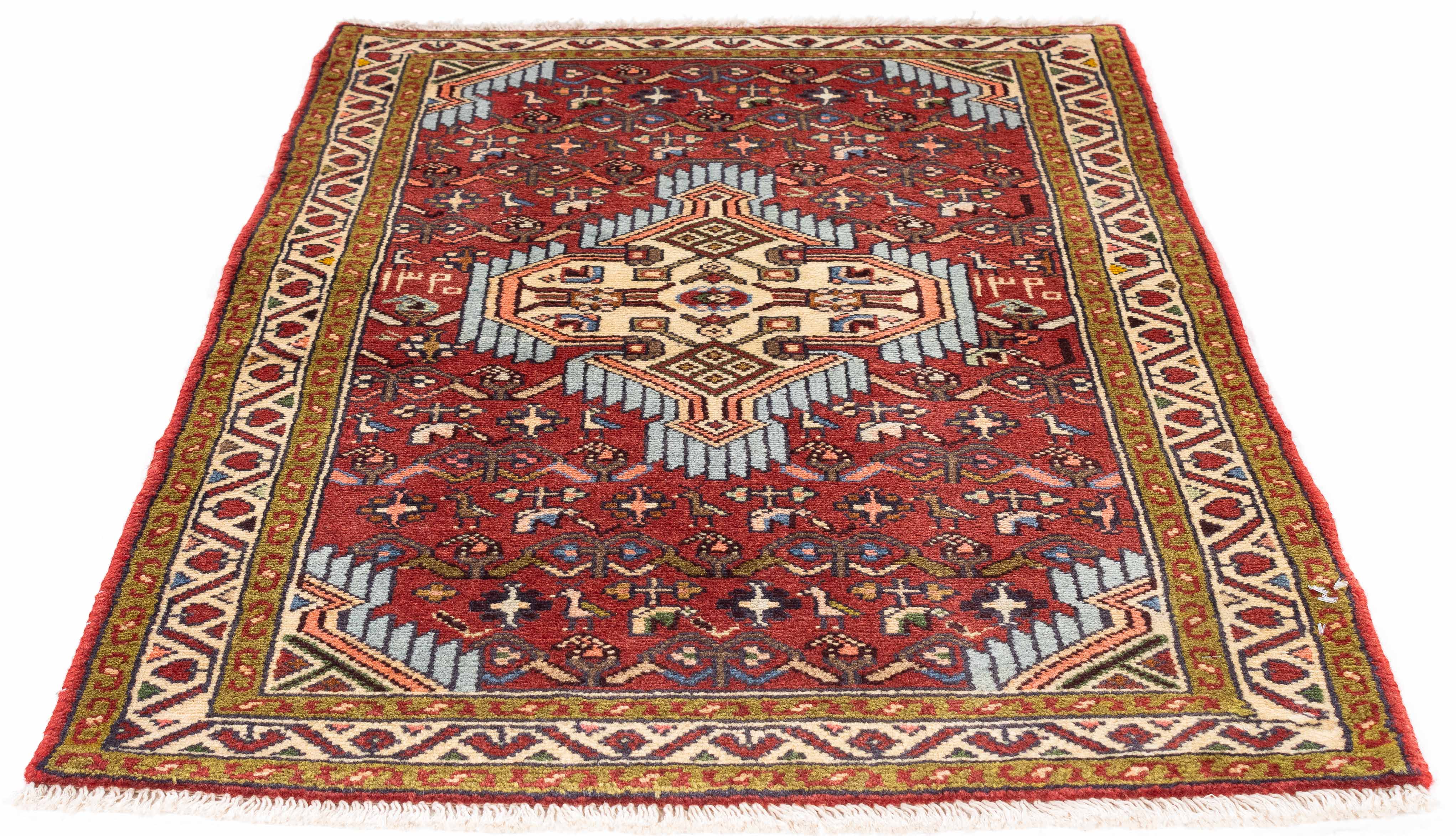 Traditional Persian Hamadan Rug <br> 2'6 x 4'0