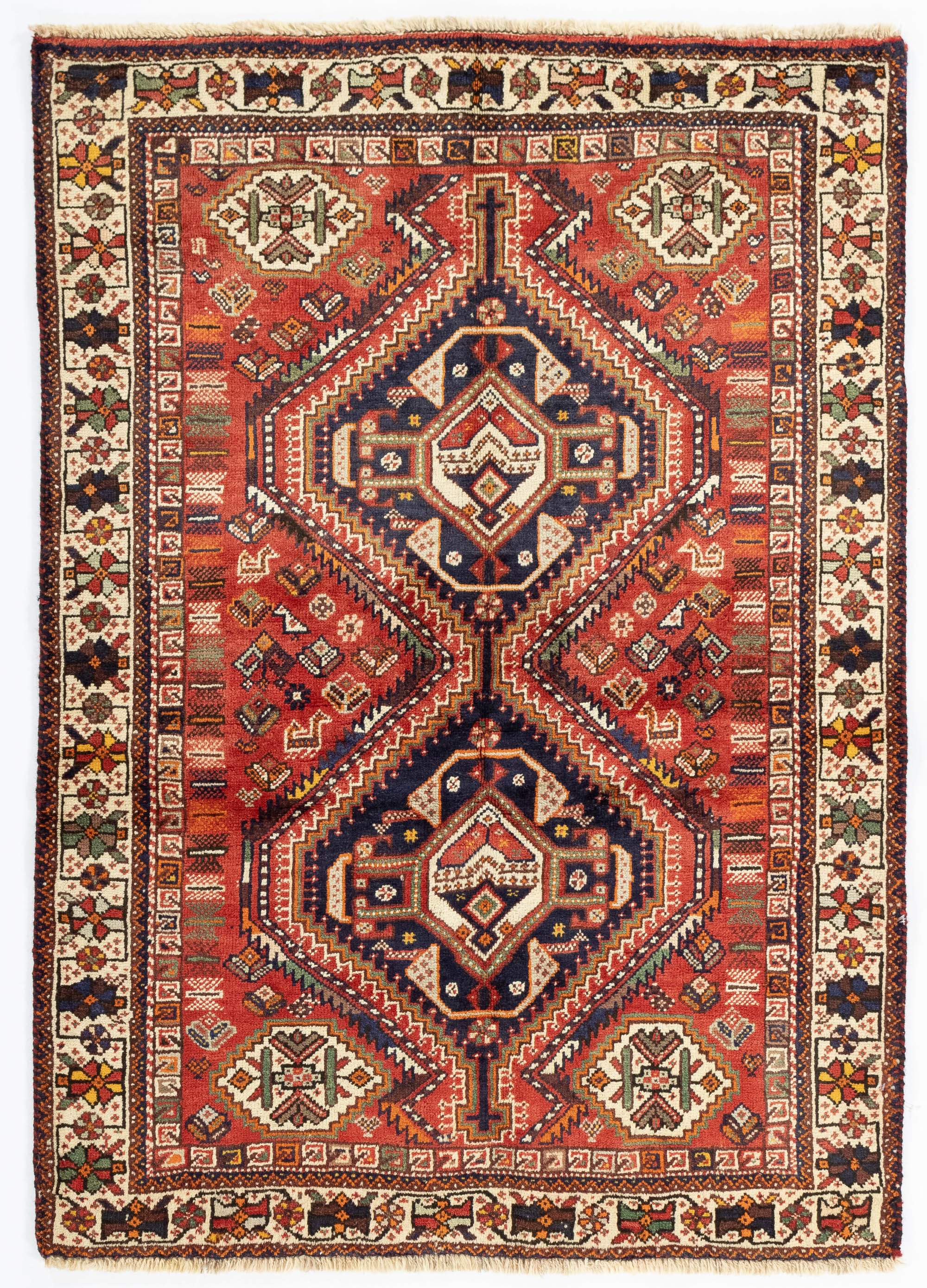 Persian Gabbeh Qashqai-design <br> 3'6 × 5'0