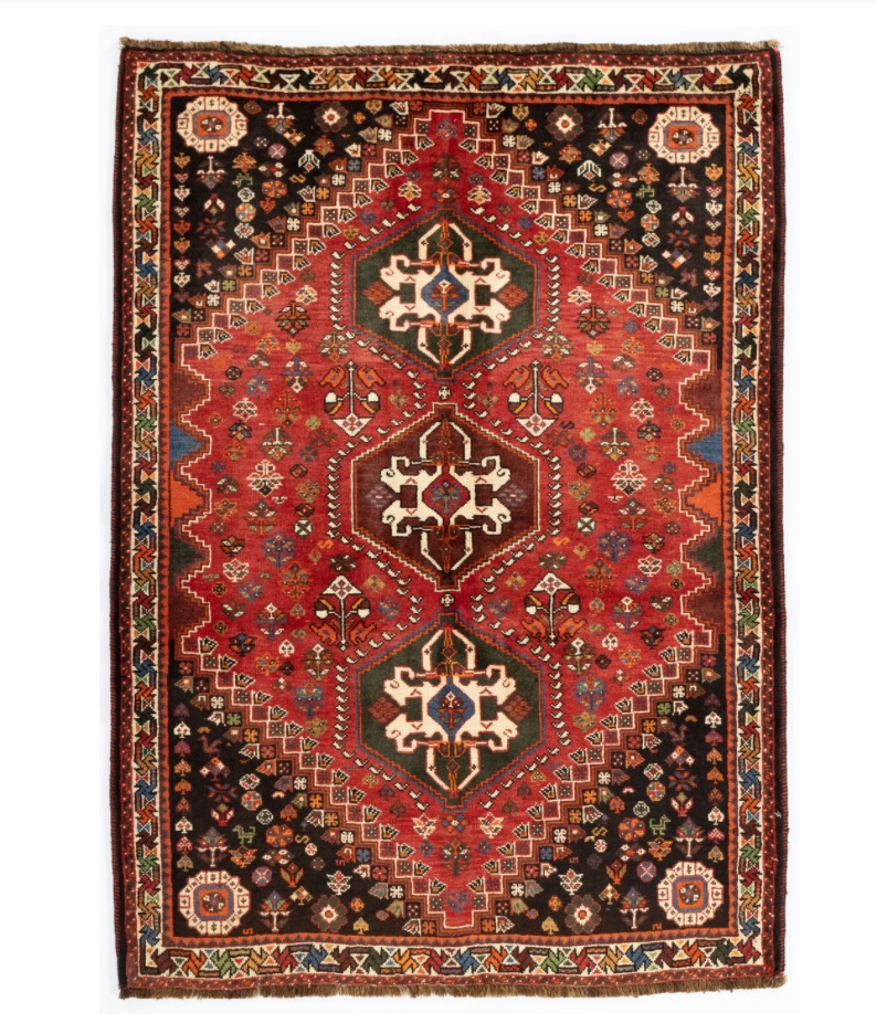 Persian Gabbeh Qashqai-design <br> 4'0 × 5'4