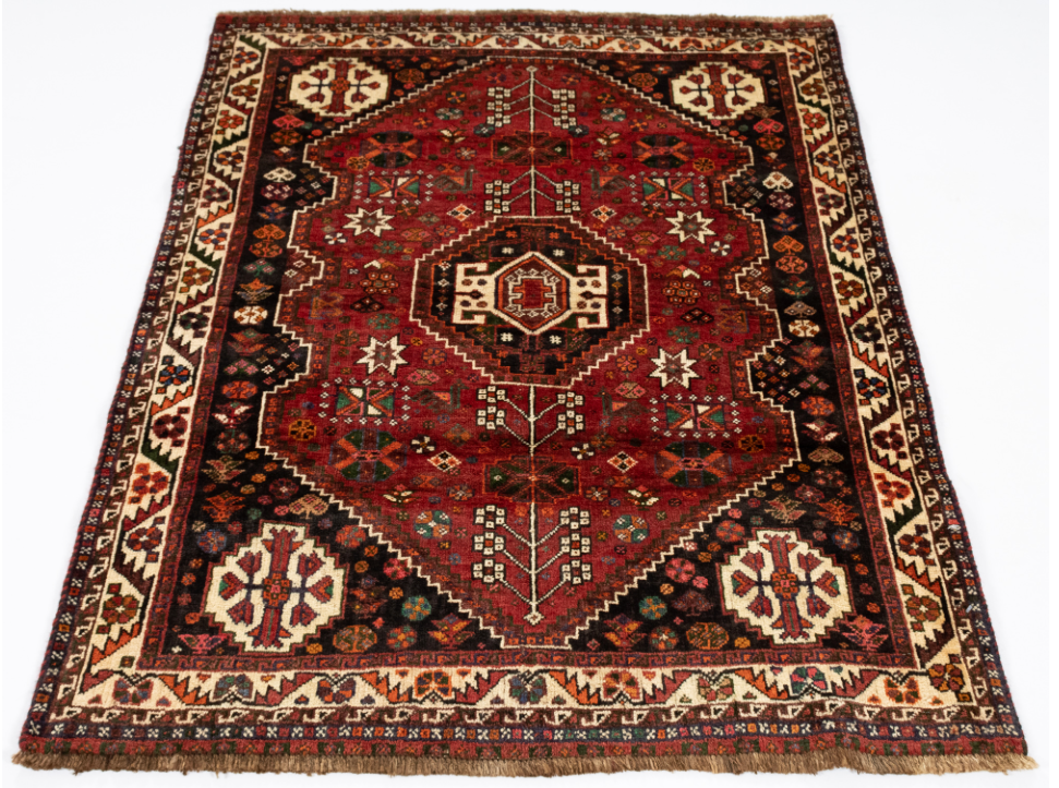 Persian Gabbeh Qashqai-Design Rug <br> 3'8 × 5'0