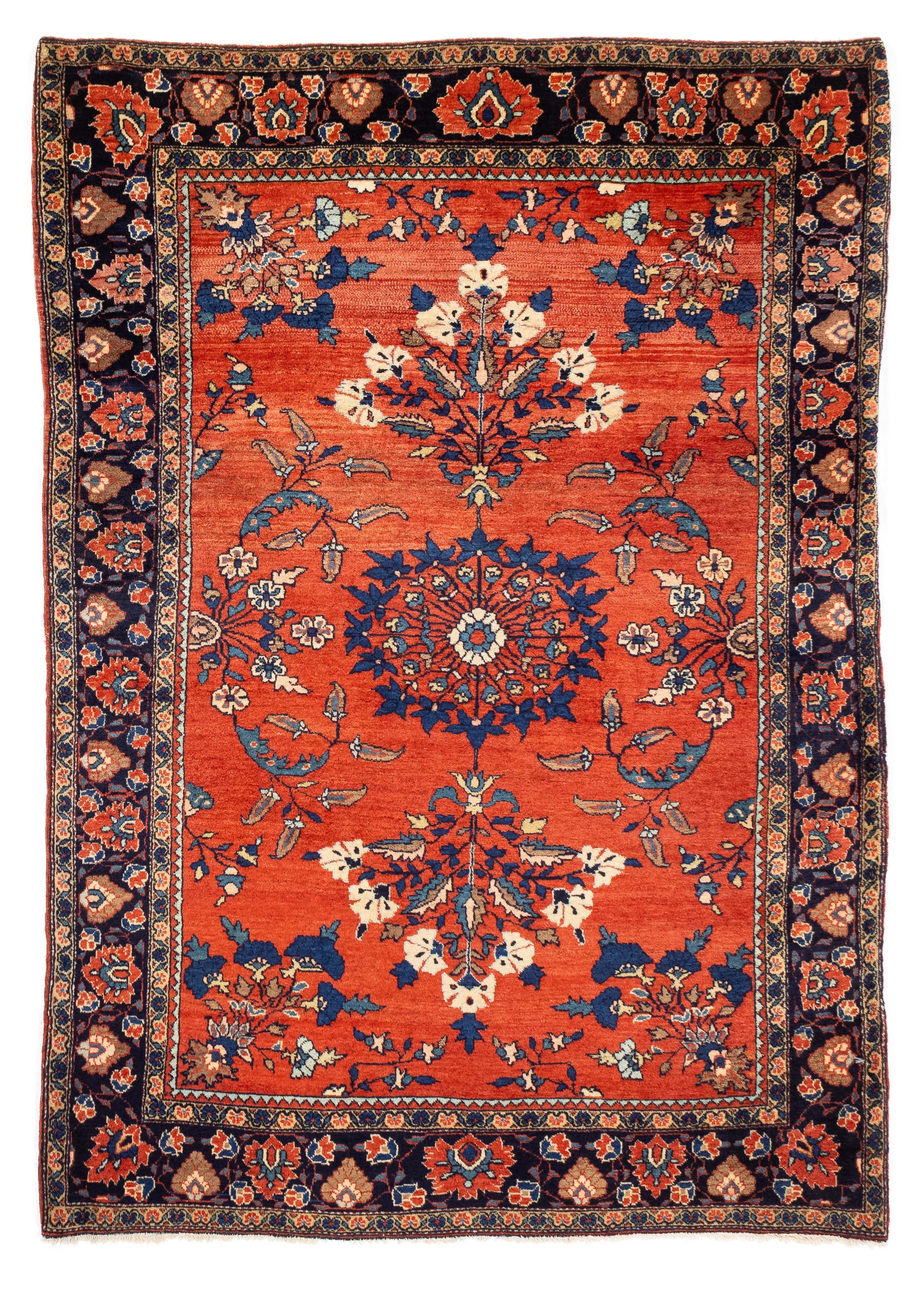 Antique Persian Mahajeran Sarouk Rug <br>  3'4 x 4'10
