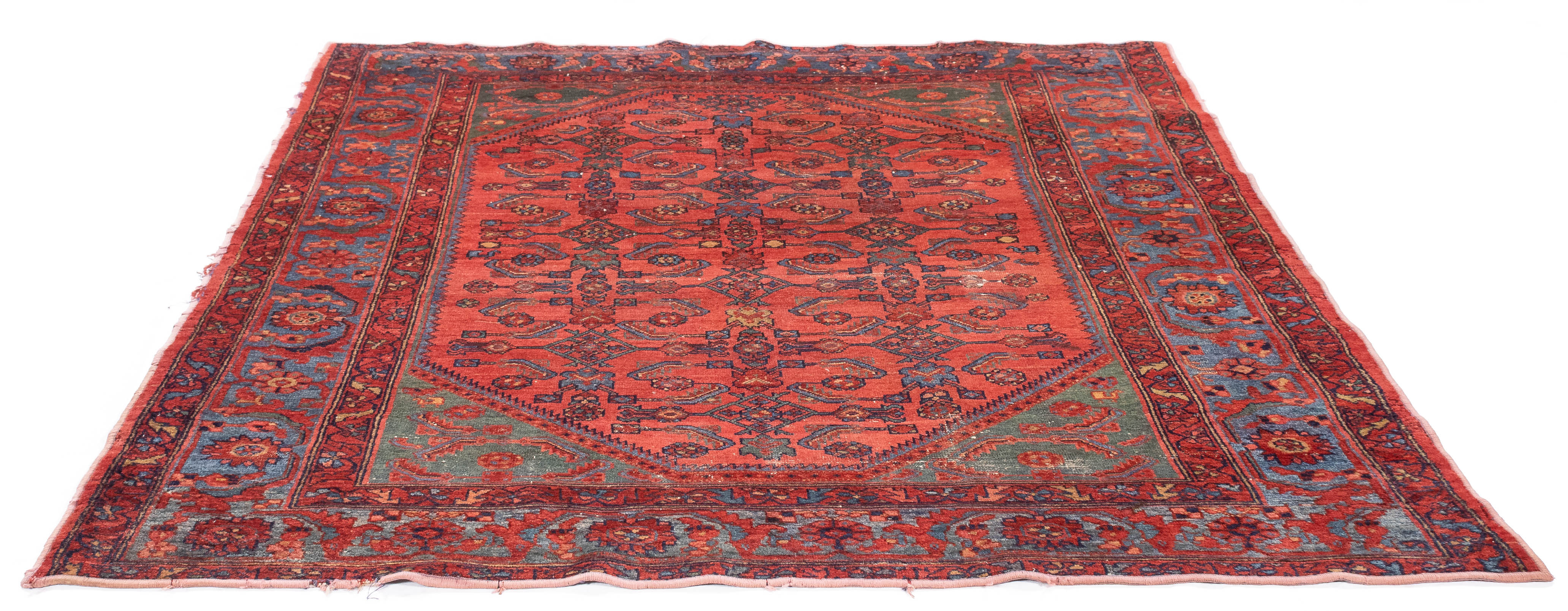 Antique Persian Hamadan Rug <br> 4'11 x 5'9