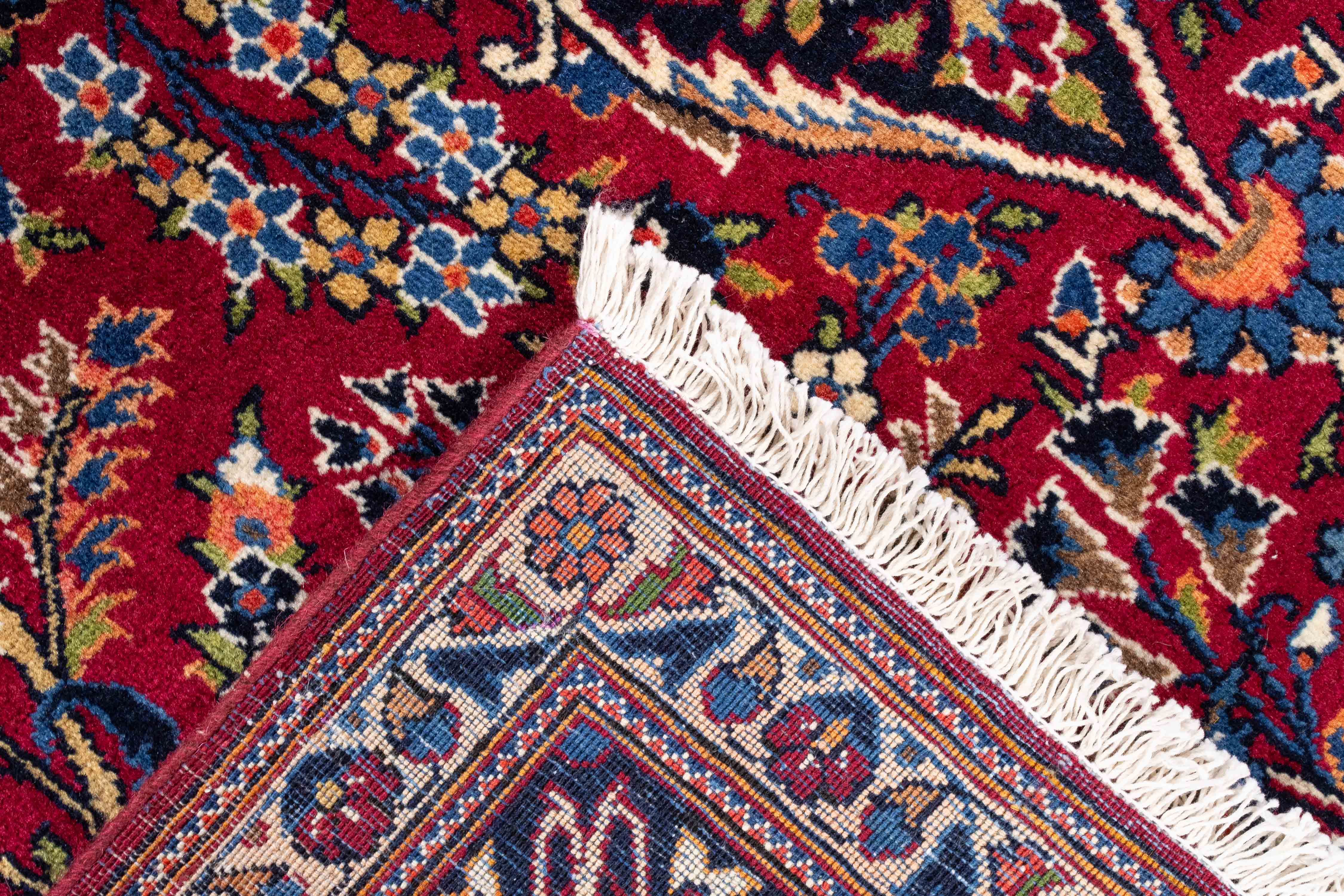 Vintage Persian Kashan Rug <br> 4'4 x 7'2