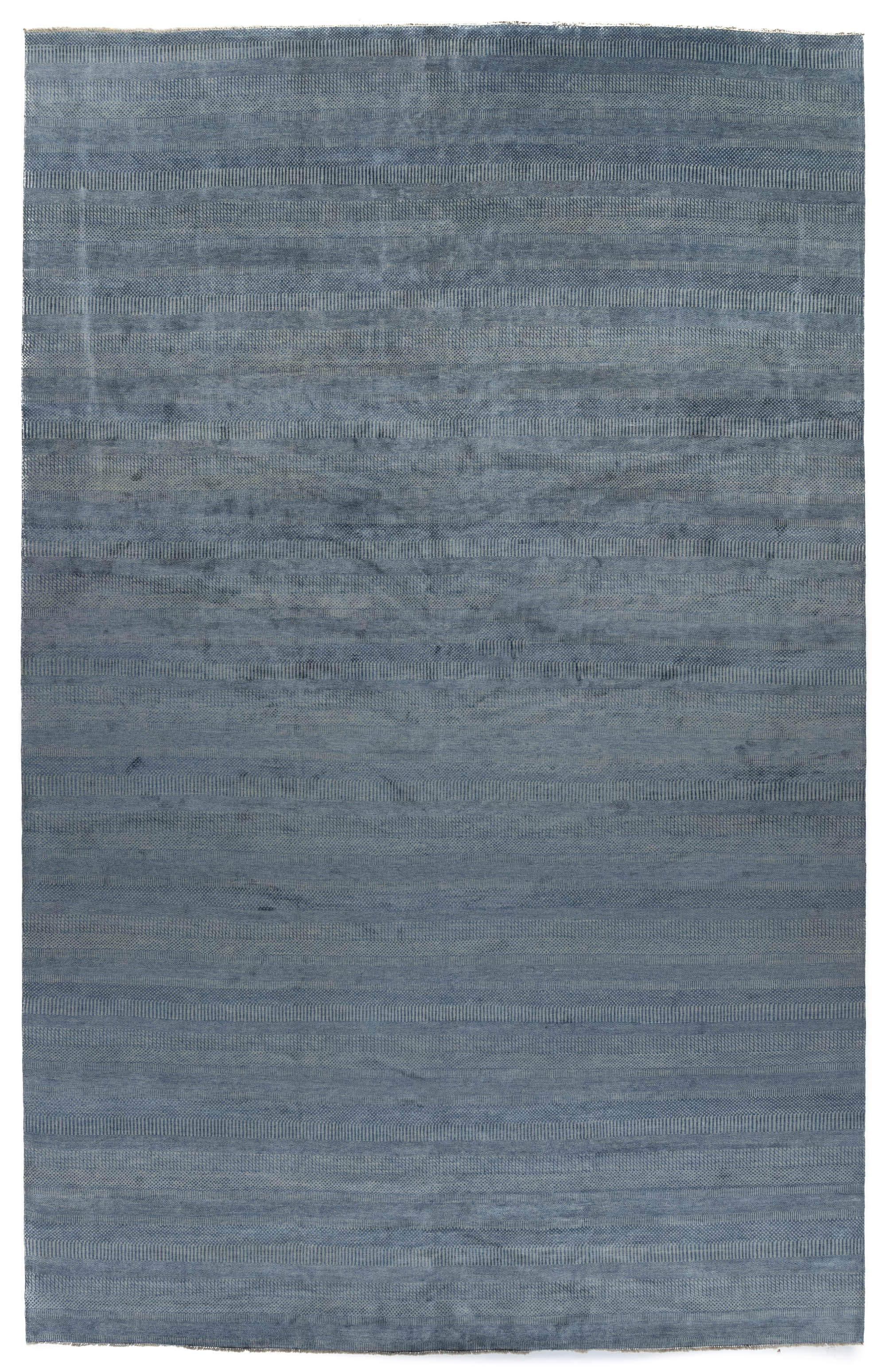 Contemporary Oversized Blue Rug <br> 12'10 x 20'3