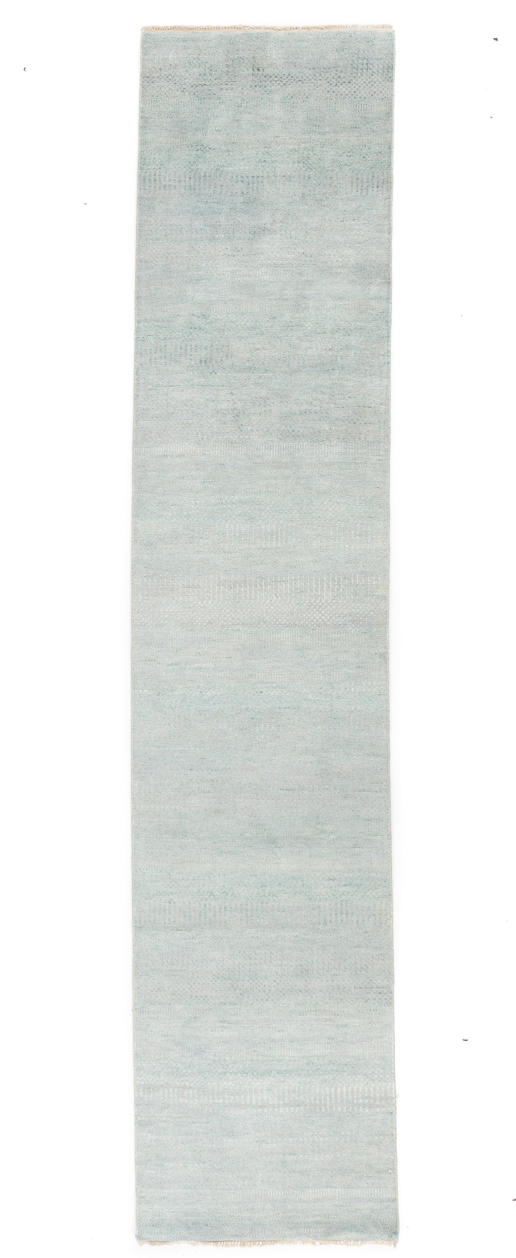 New Hand-Knotted Indo Runner 2'8 x 12'5