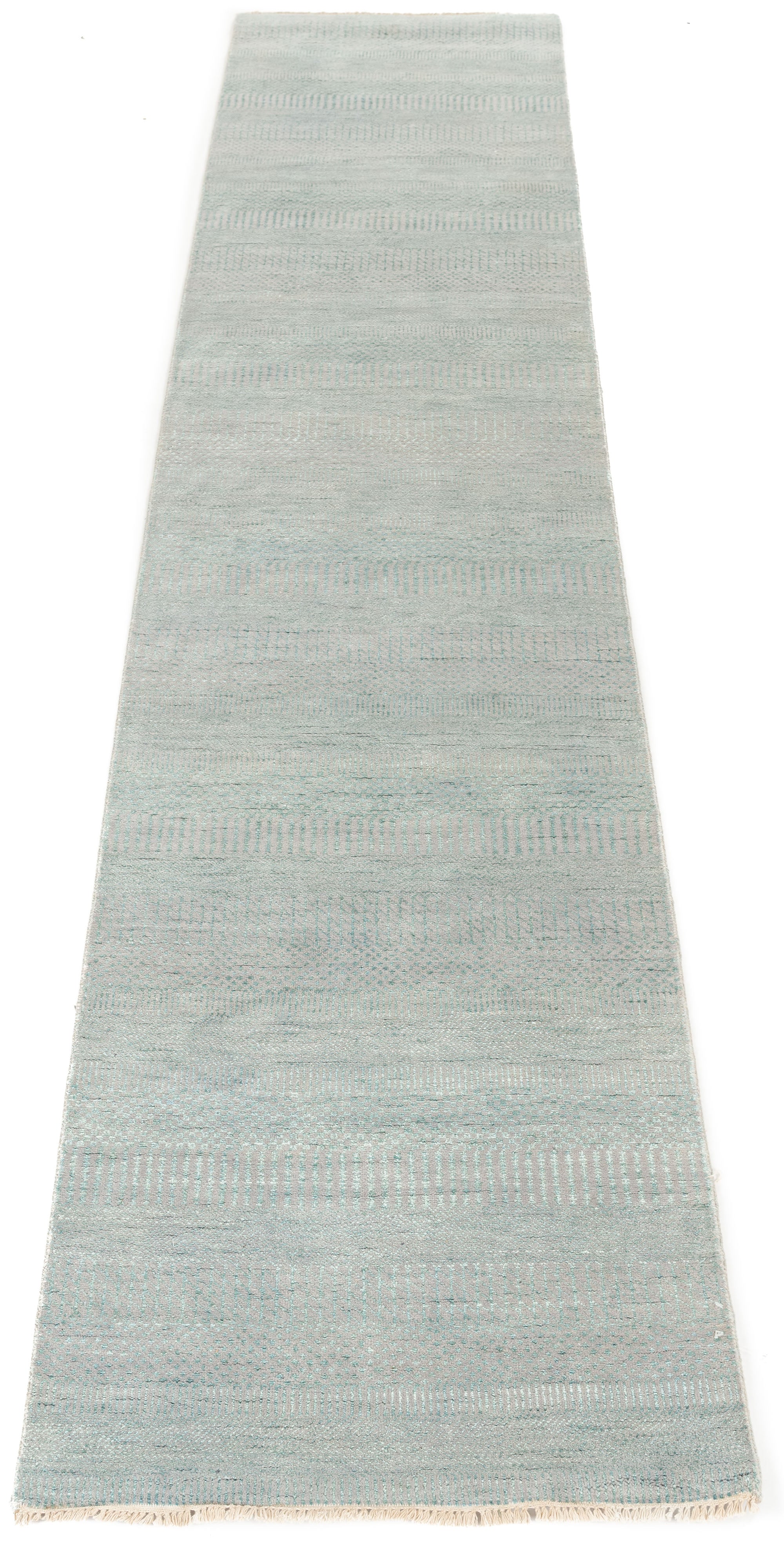 New Hand-Knotted Indo Runner 2'8 x 12'5
