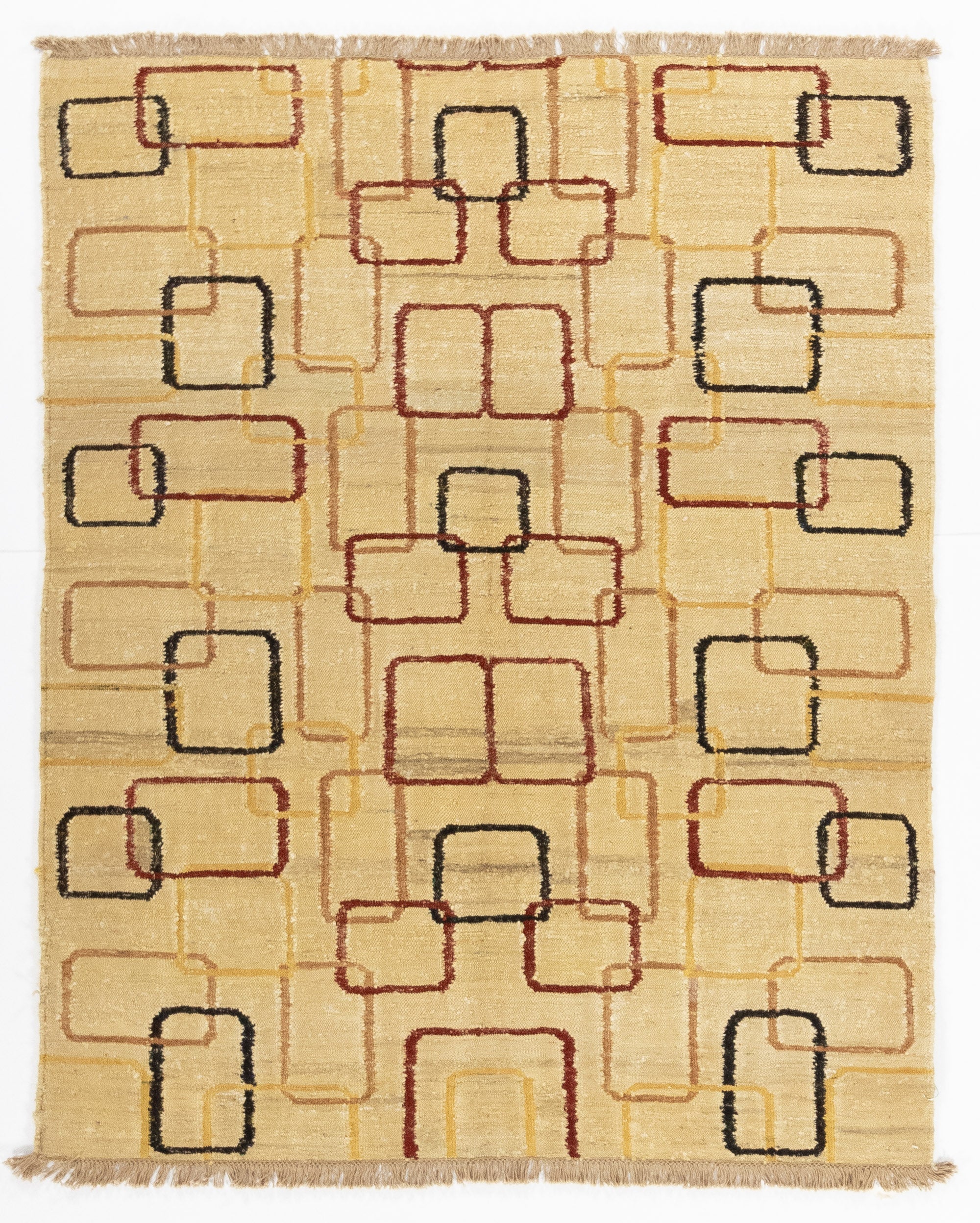 New Indian Contemporary Design Rug <br> 4'5 x 5'6