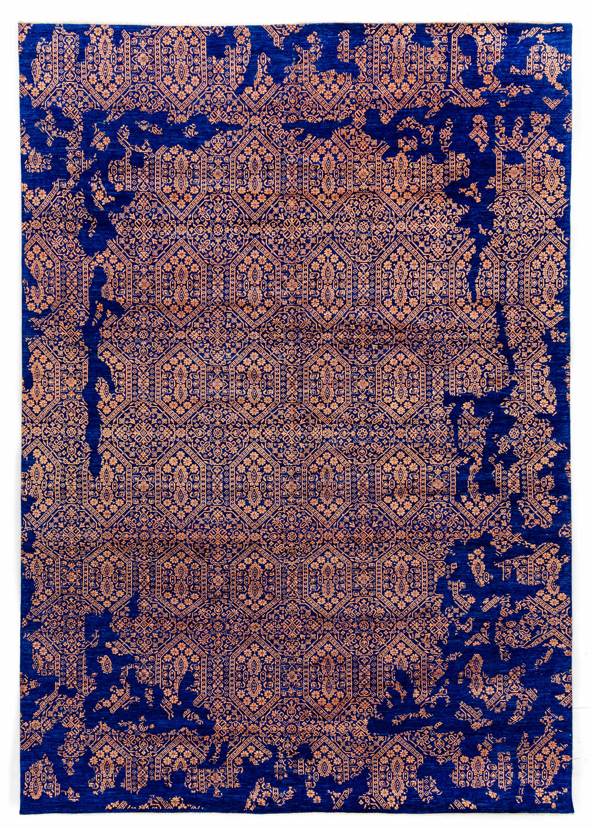 Indian Abstract Design Area Rug  <br> 10'0 x 14'2
