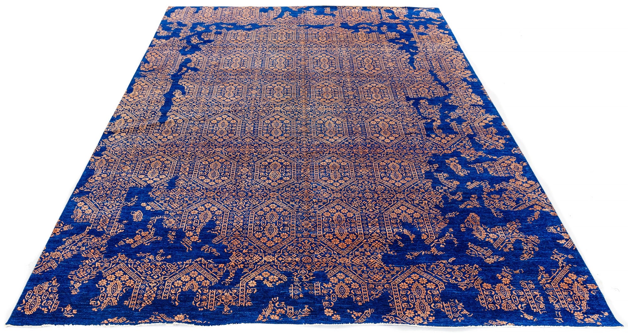 Indian Abstract Design Area Rug  <br> 10'0 x 14'2