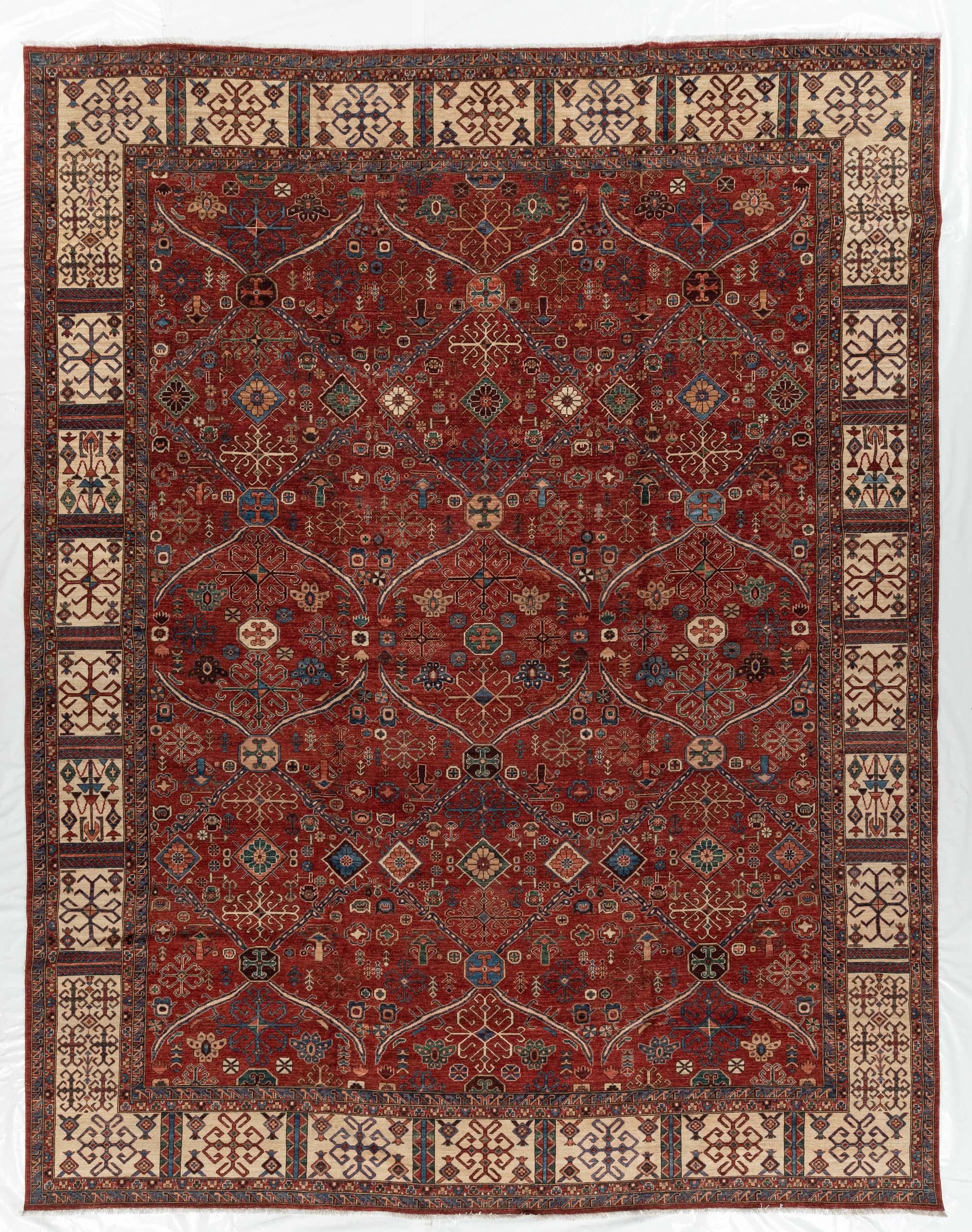 New Pak Heriz-style Carpet <br> 11'10 x 15'1