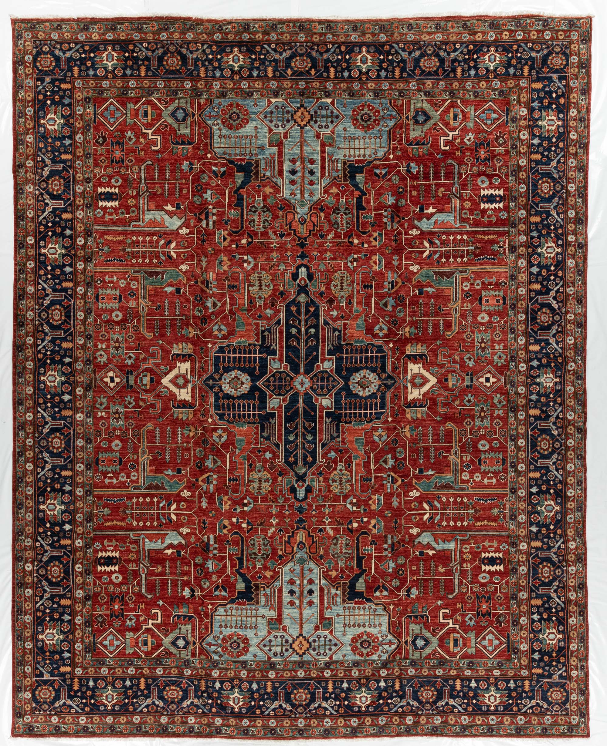 New Pak Heriz-style Carpet <br> 12'9 x 15'10