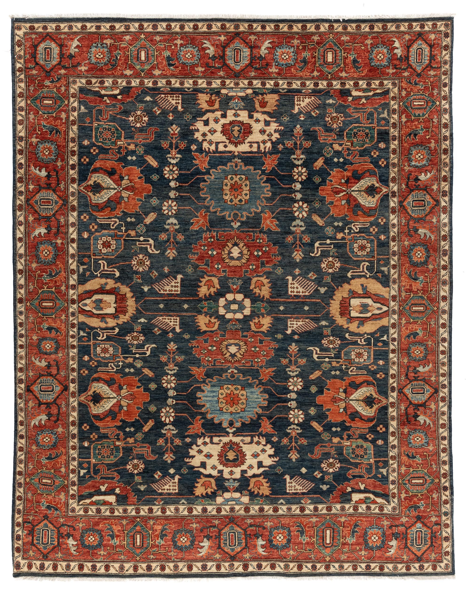 New Pakistani Heriz-style Carpet <br> 7'10 x 9'10