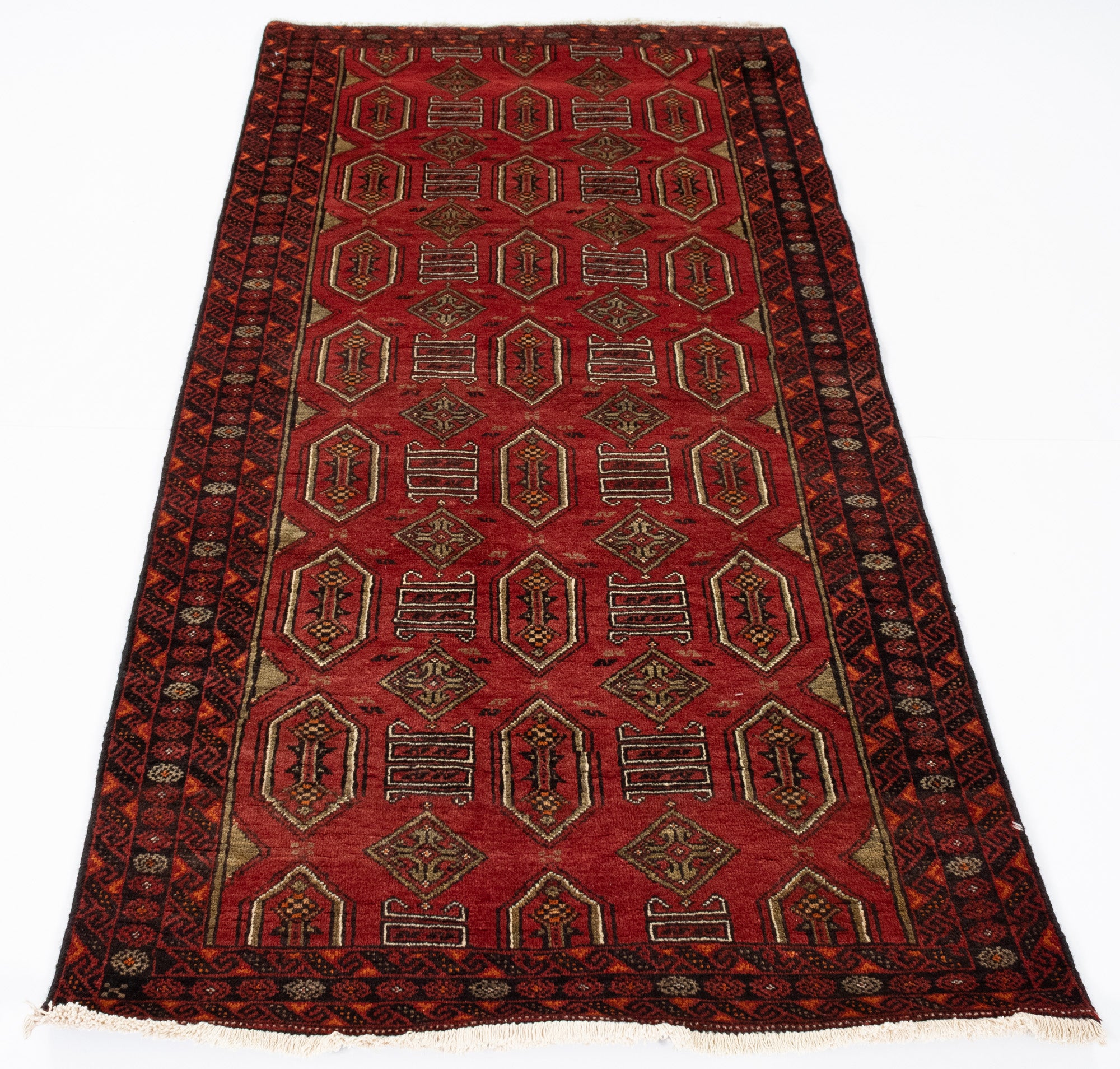 New Persian Balouch Rug <br> 3' 3 x 6' 10