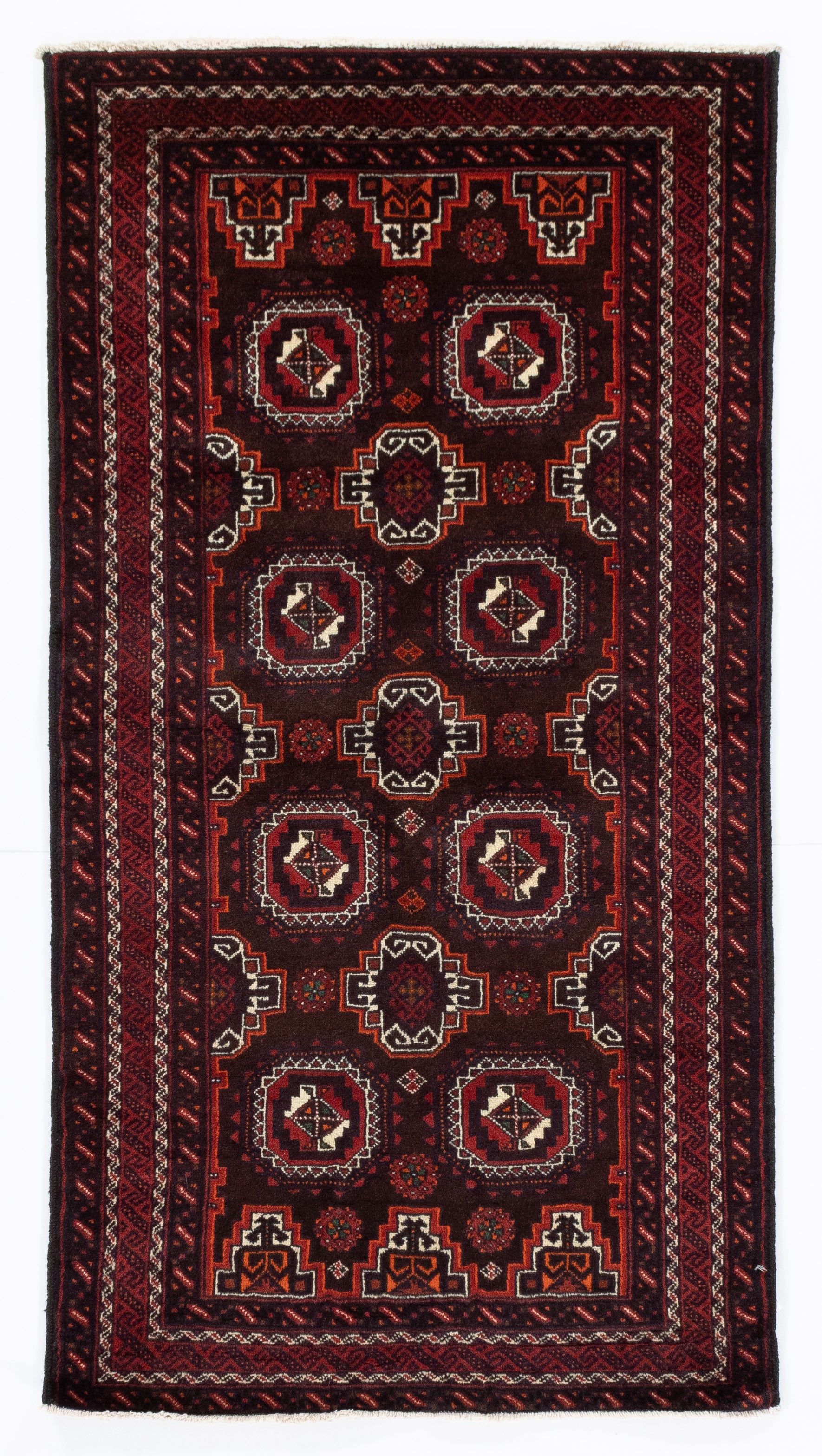 New Persian Balouch Rug <br> 3' 5 x 6' 3