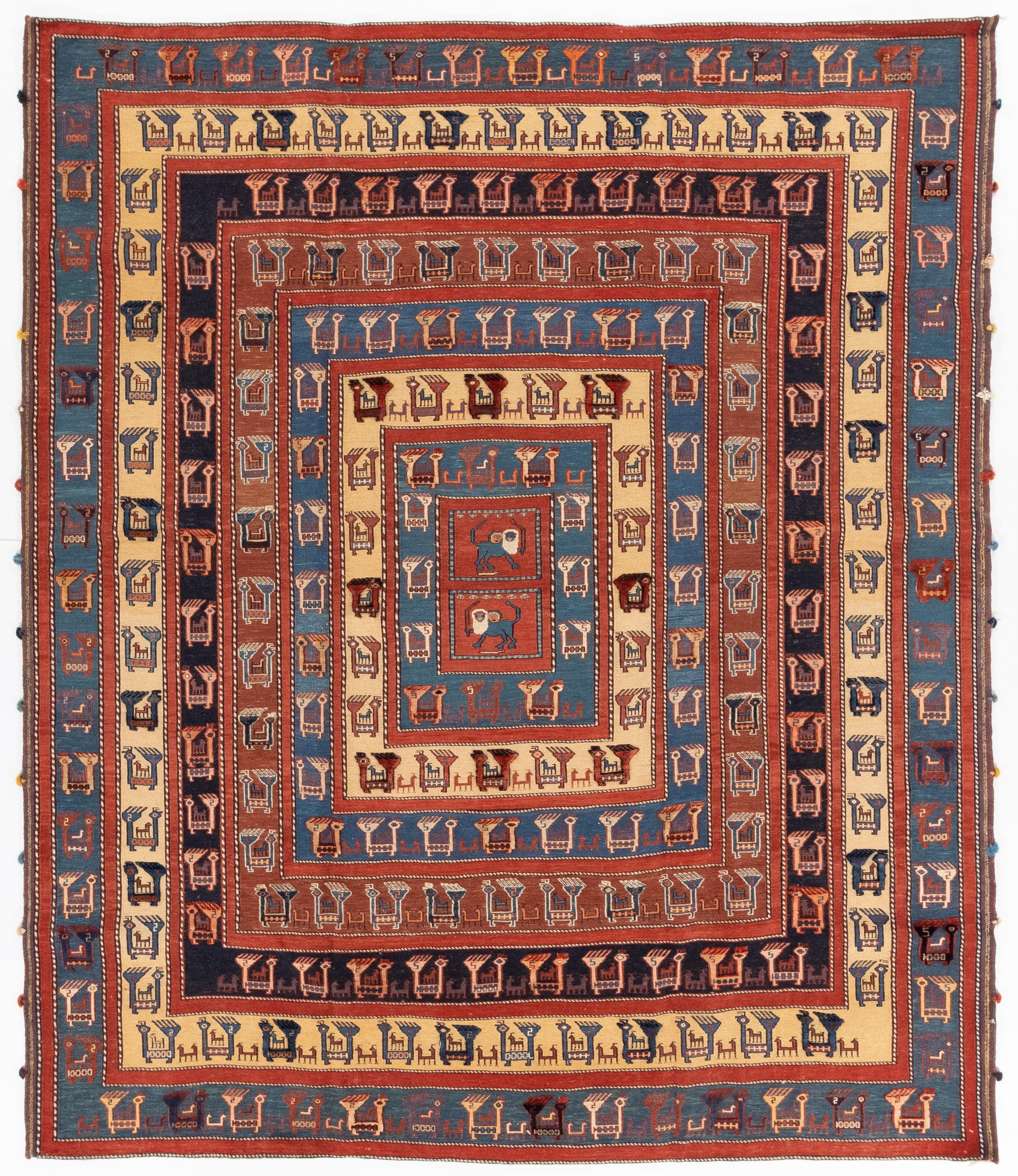 New Persian Balouch Flatweave Rug  <br>  8'1 x 9'7