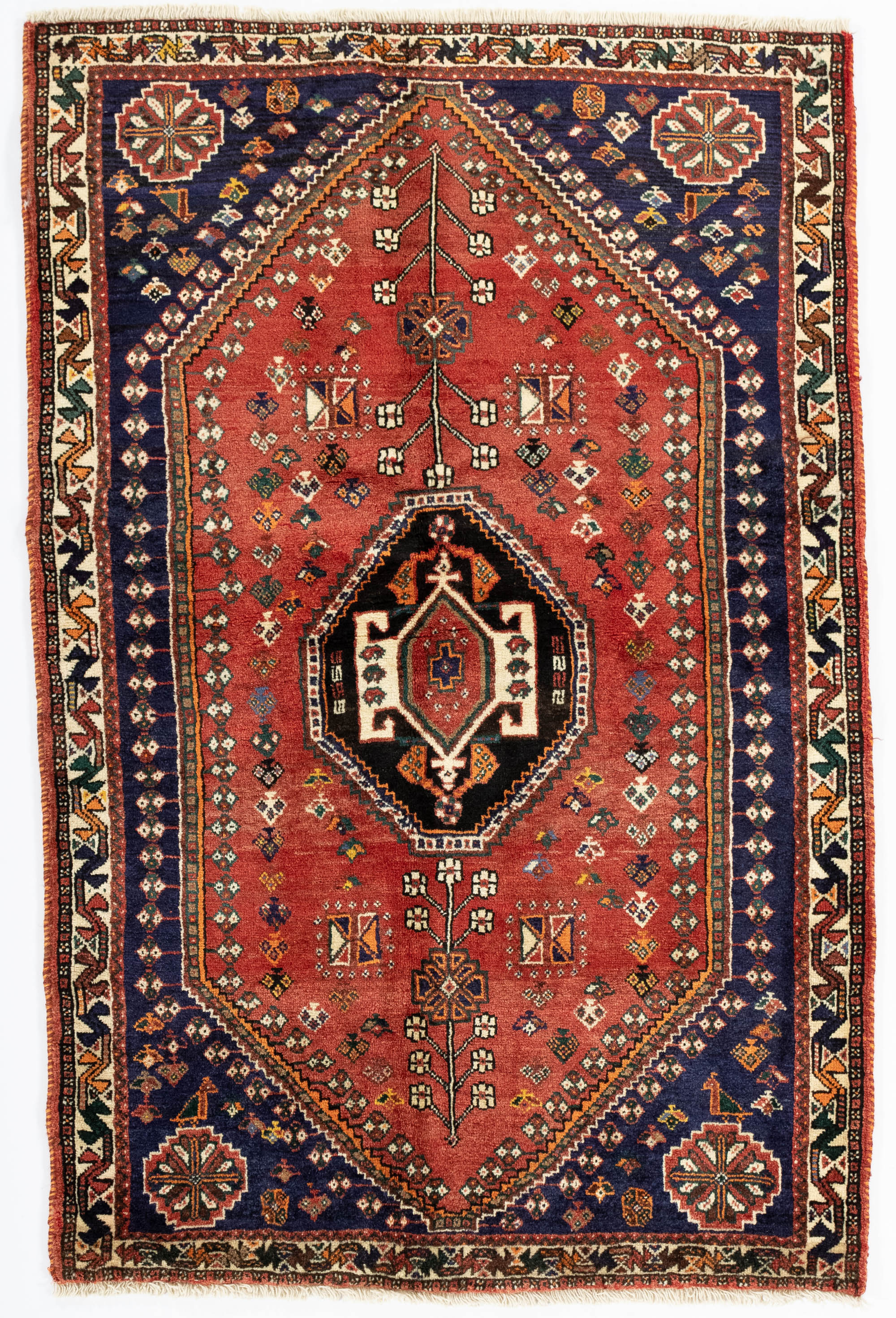New Persian Gabbeh Qashqai-design Rug <br> 3'10 x 5'10