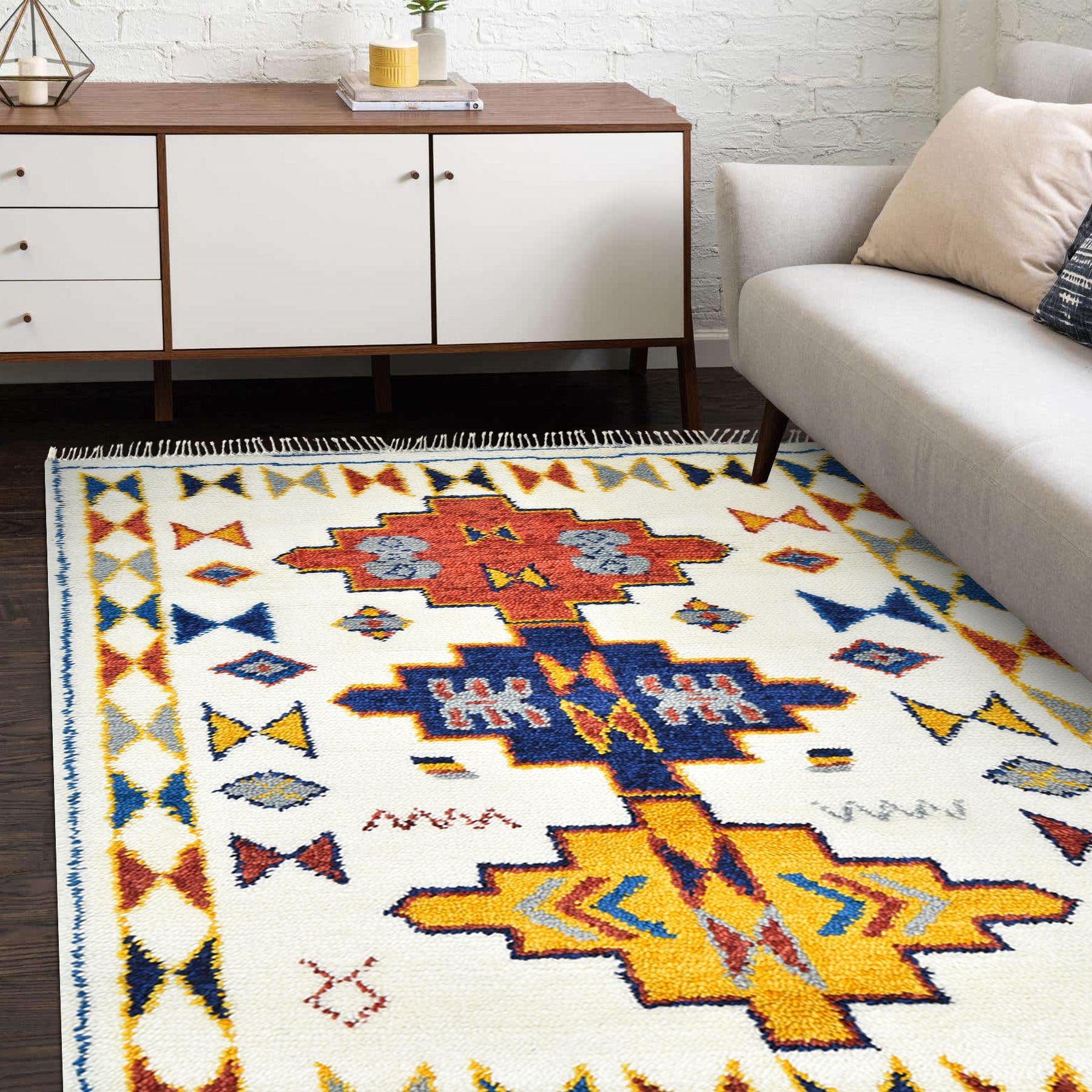 Jackson Hand-Knotted Bohemian Moroccan Area Rug