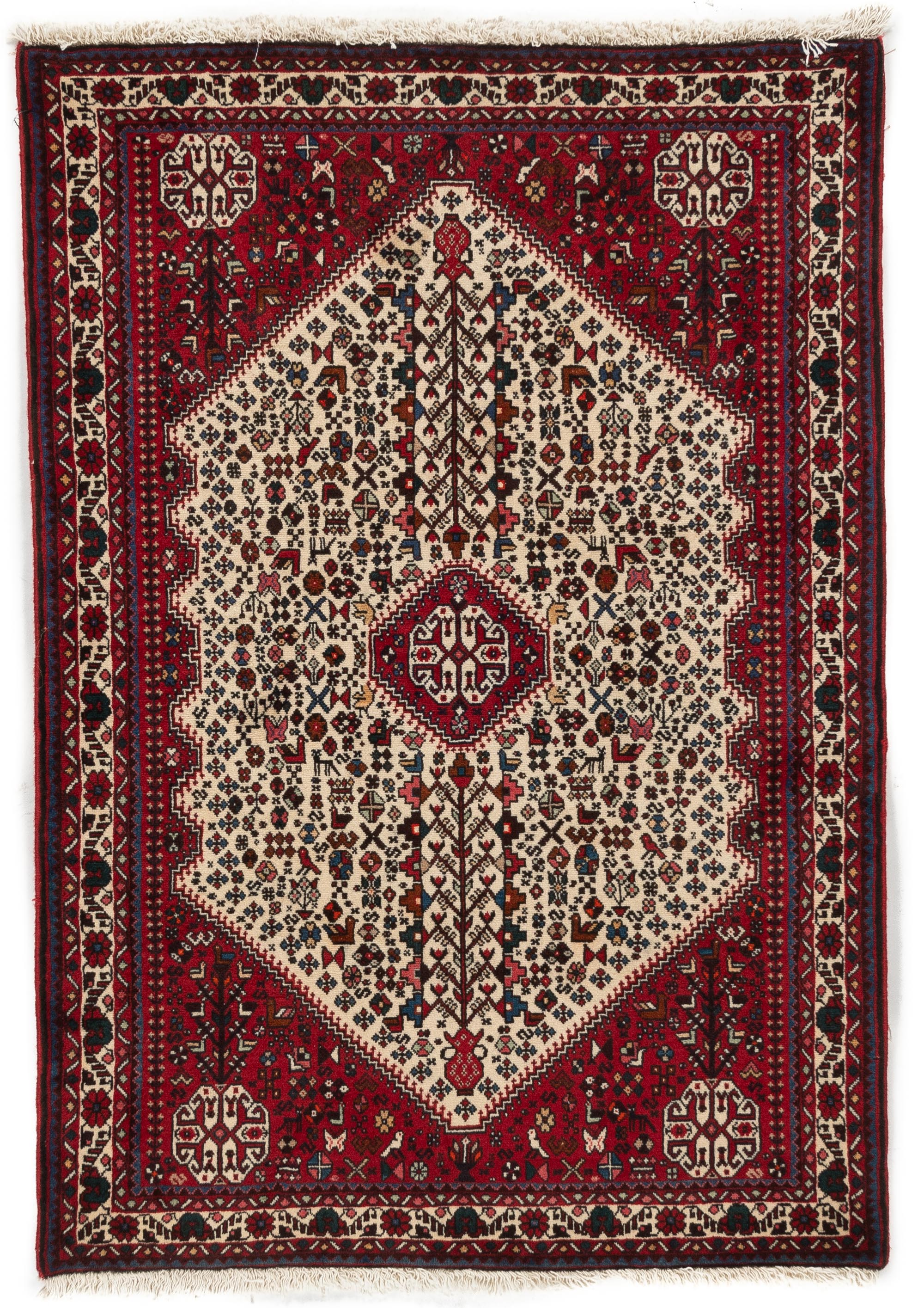 Semi-Antique Persian Abadeh Rug <br> 3'5 x 4'11