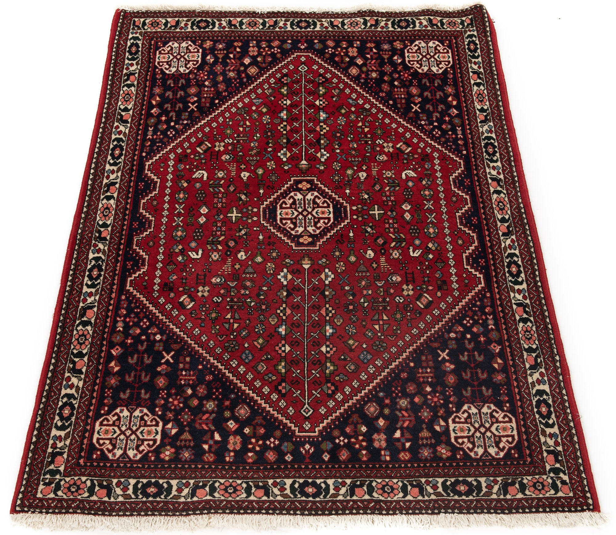 Semi-Antique Persian Abadeh Rug <br> 3'5 x 5'1