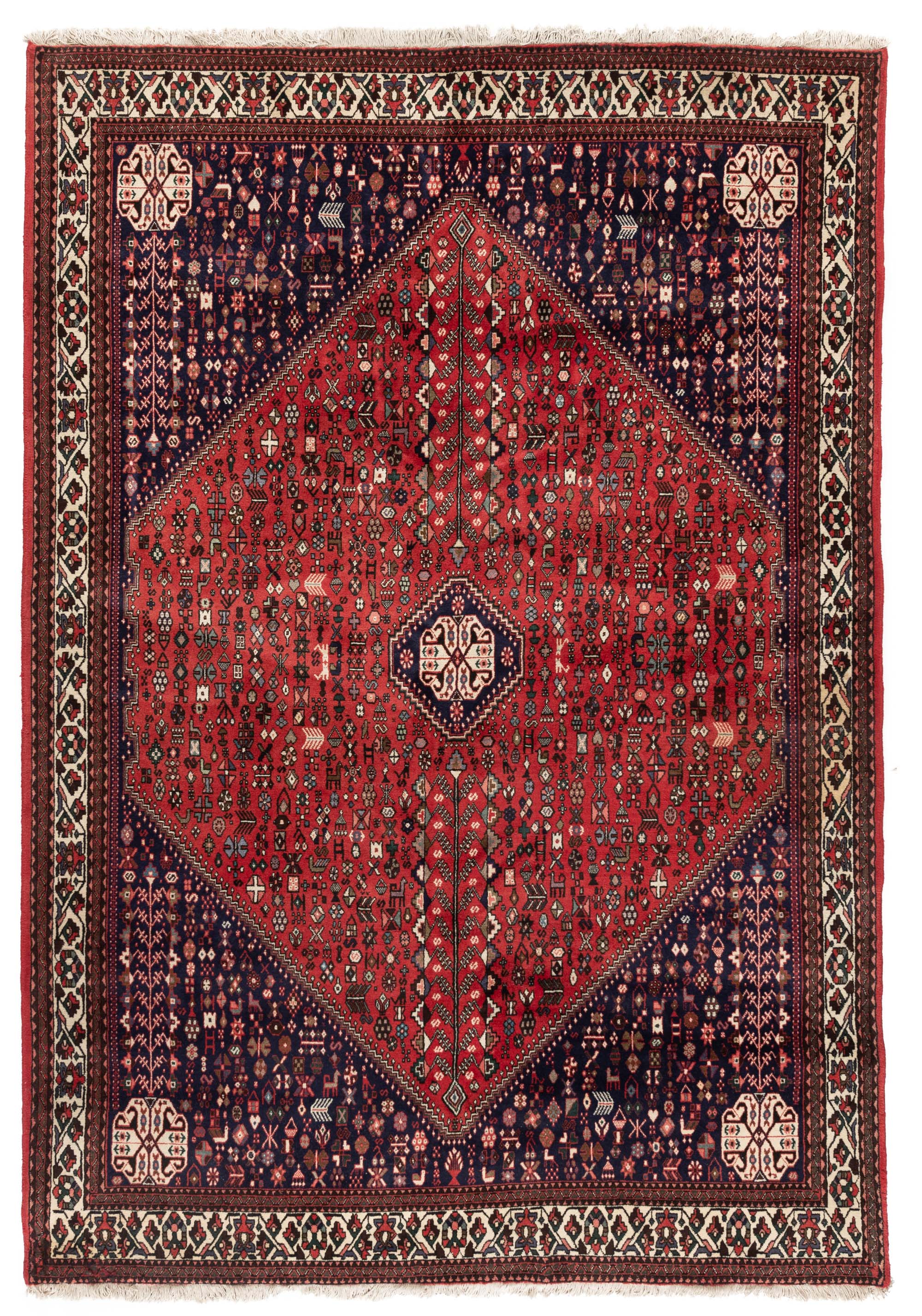 Semi-Antique Persian Abadei Rug <br> 6'8 x 9'7