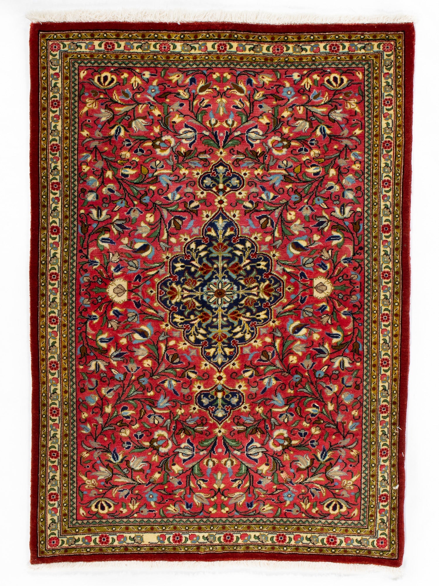 Persian Floral Medallion Rug <br> 2'8 x 3'10